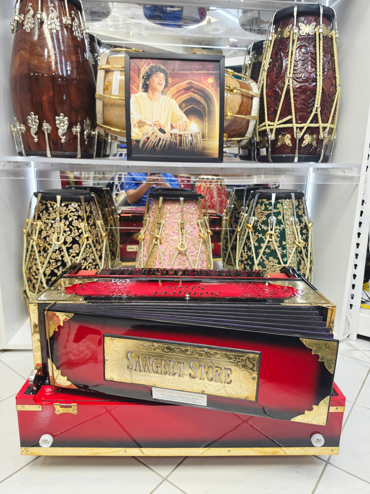 Crimson Darbar | Premium 3 Reed BMF 9 Scale Changer Harmonium *Minor Cosmetic Blemishes *Exceptional Tone
