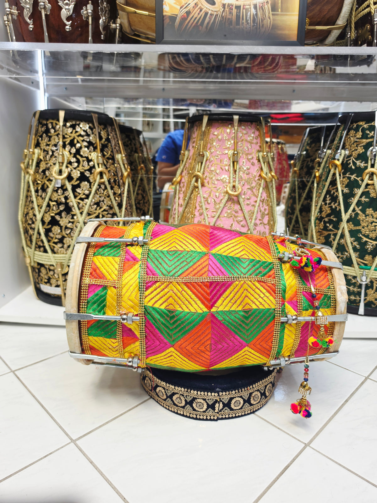 MehendiGlow Multi-Colour Mehendi Night Dholak (Minor Cosmetic Wrap Blemish)