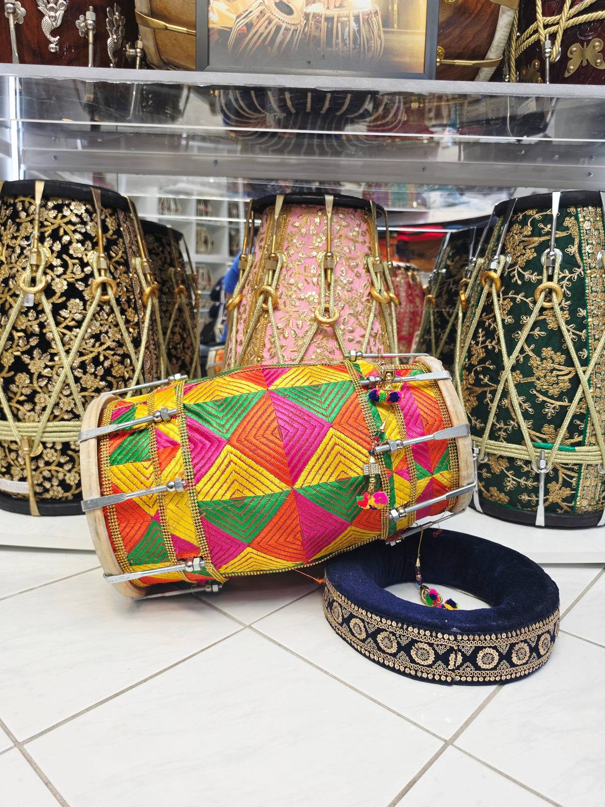 MehendiGlow Multi-Colour Mehendi Night Dholak (Minor Cosmetic Wrap Blemish)