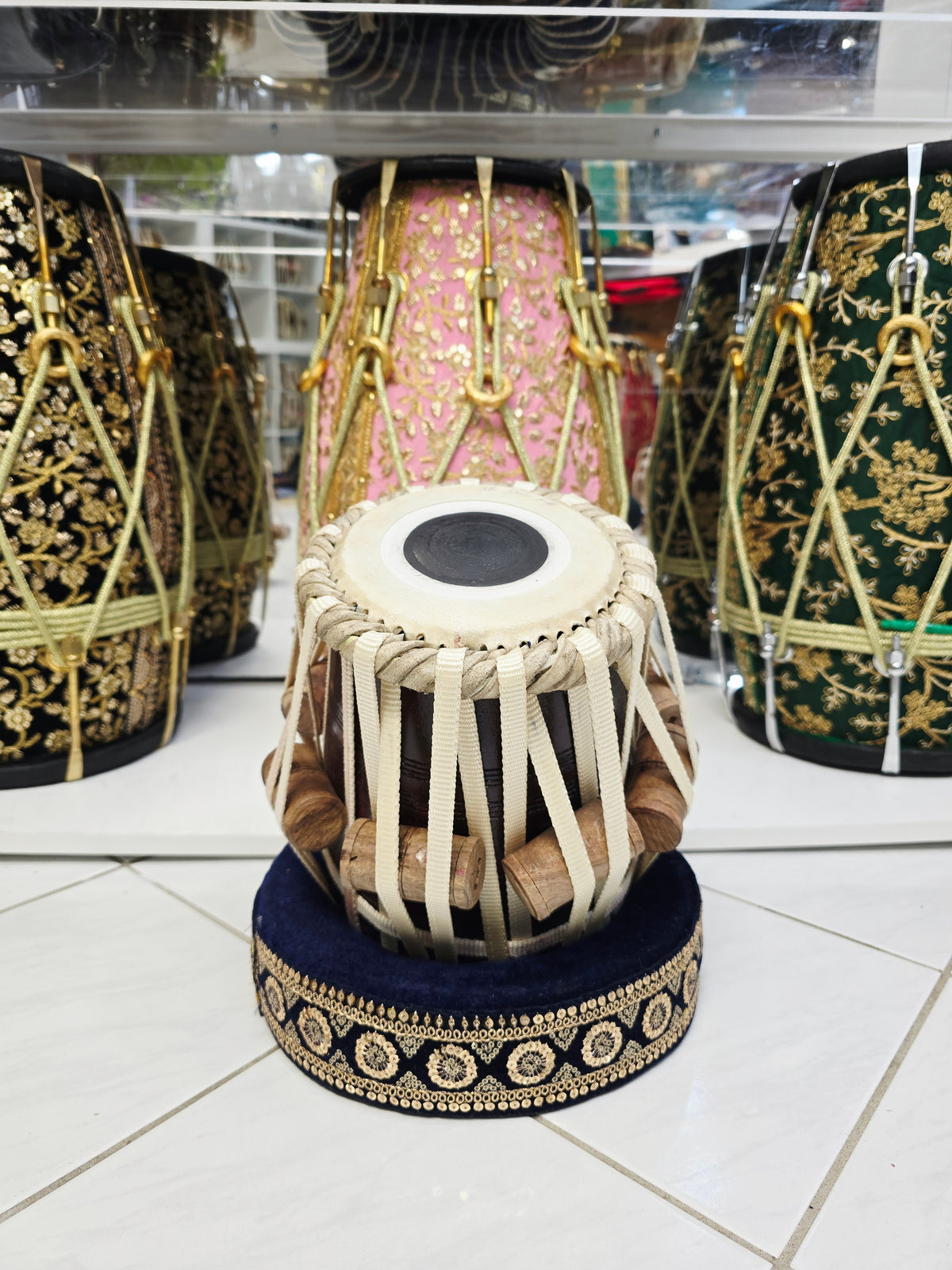 Raagspire | 5⅛" E/F/F# Iqbal Intermediate Skin Red Sheesham Nylon Strapped Dayan *Very Minor Cosmetic Blemishes *Exceptional Tone