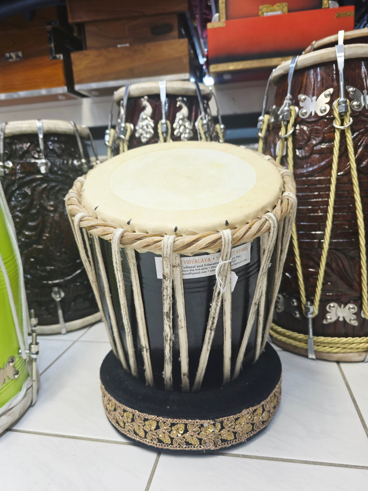 Kaaldhwani Heritage | Custom Traditional Black Sheesham Dhamma for Pascal