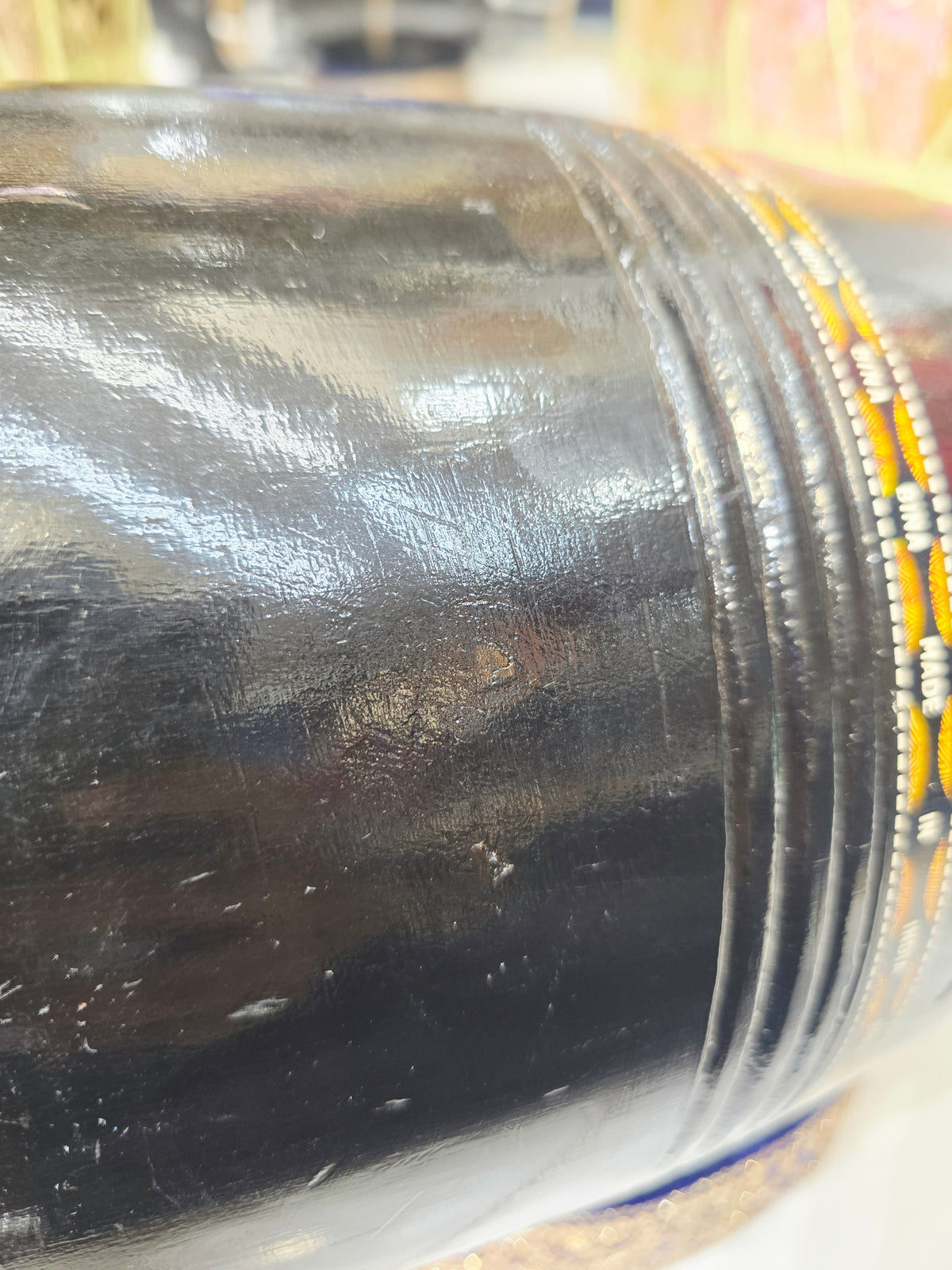 Kala Vaadya Refurbished Black Bina Naal (Dholki) | Exceptional Tone with Carry Handle *Cosmestic Blemishes