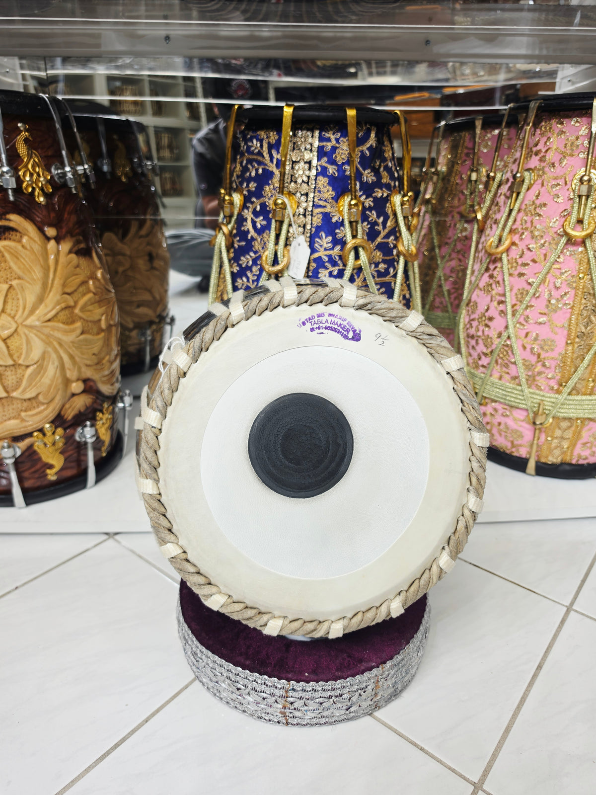 Silver Thunder Elite – 9.25" Silver-Finished Brass Bayan with Premium Mohd. Sharif Concert Skin *Minor Cosmetic Blemishes