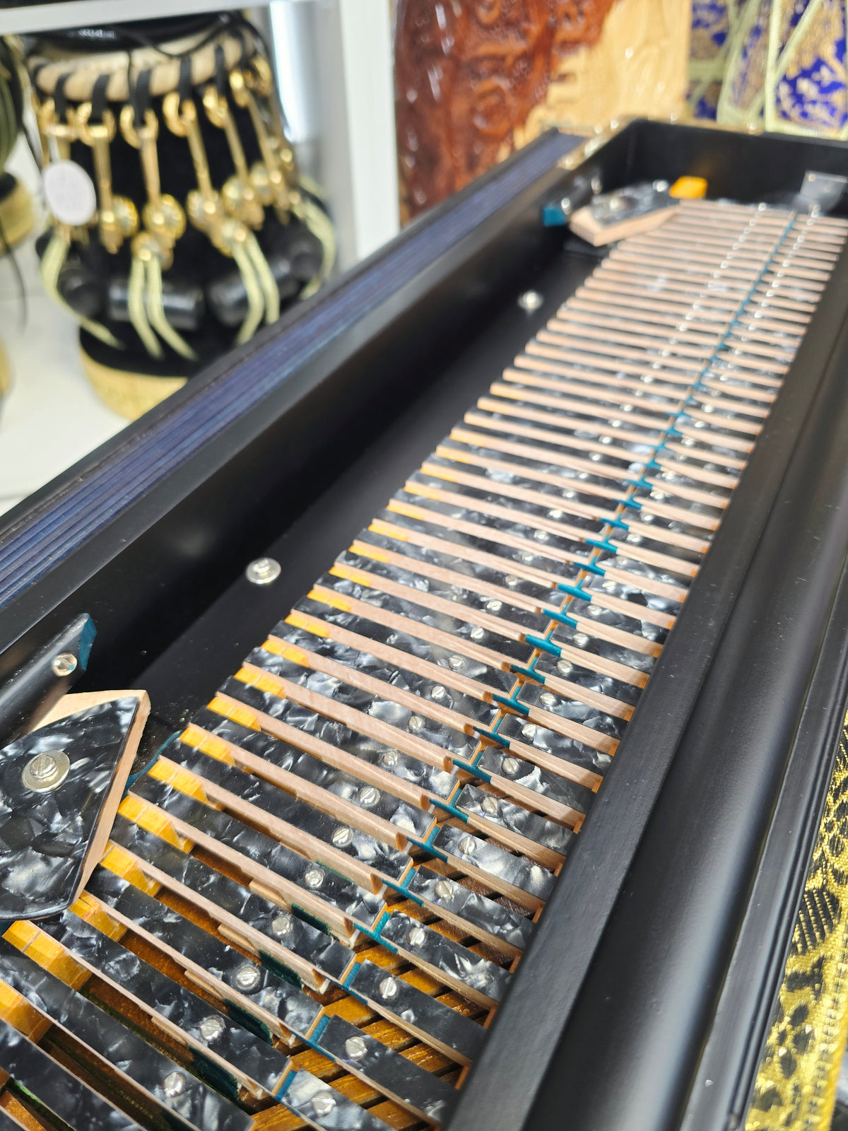 Custom Harmonium for Hasib: Midnight Raag | 42-Key 3-Reed BMF Matte Black Non-Scale Changer Harmonium with Black German Keys *Balance Payment Link*
