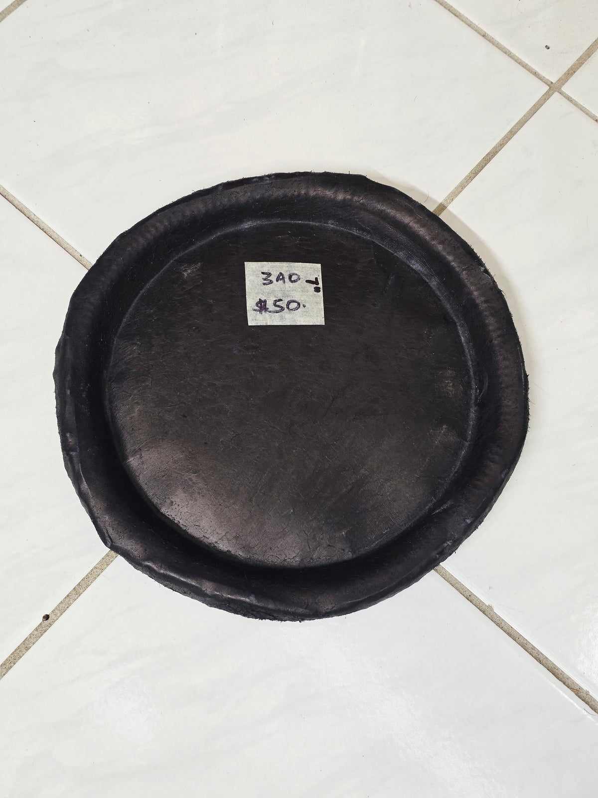 7" Concert Quality Black Dholak Treble Skin