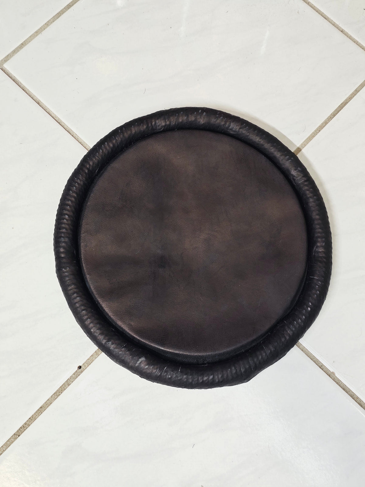 7.5" Concert Quality Black Dholak Treble Skin