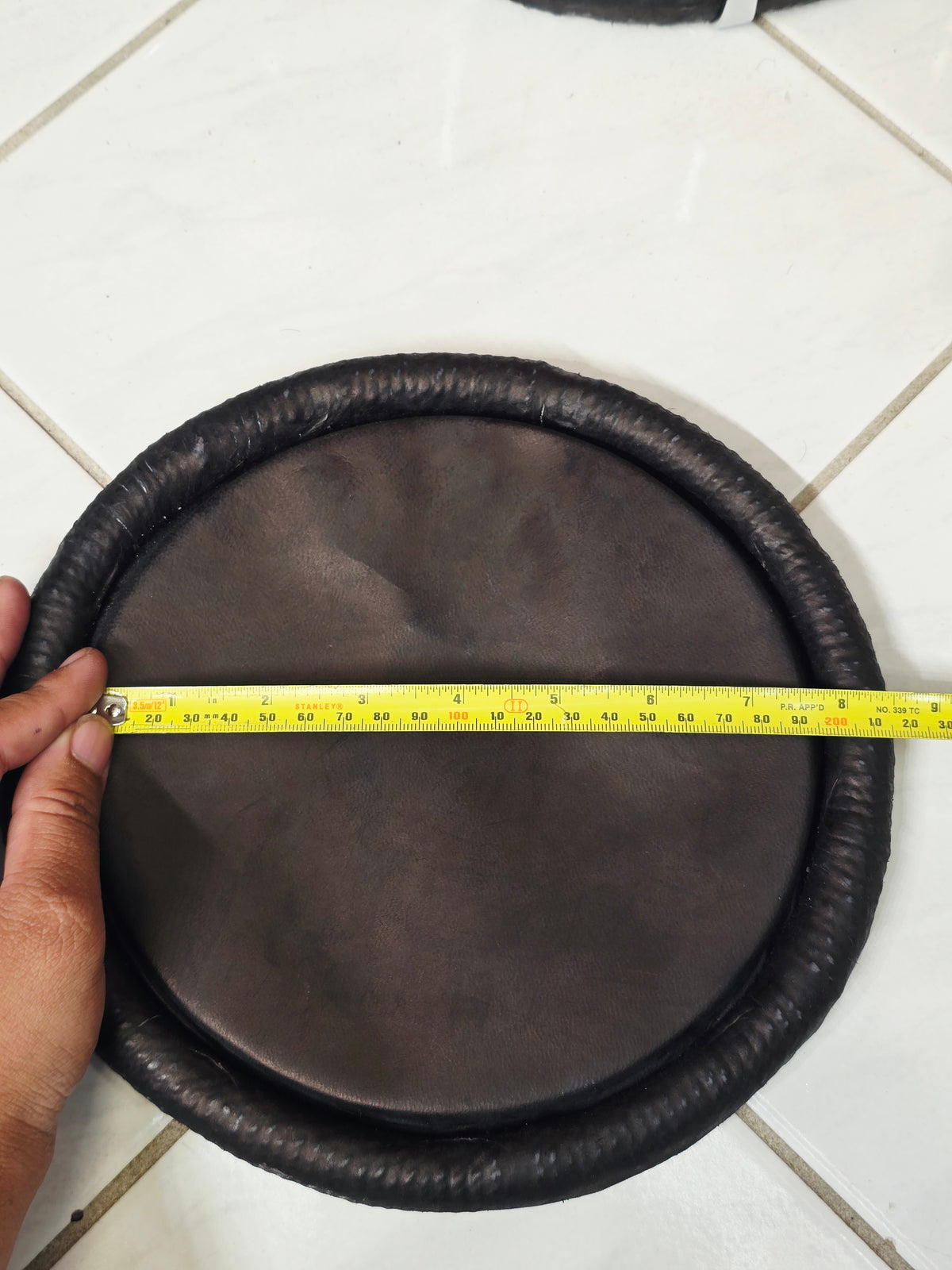 7.5" Concert Quality Black Dholak Treble Skin