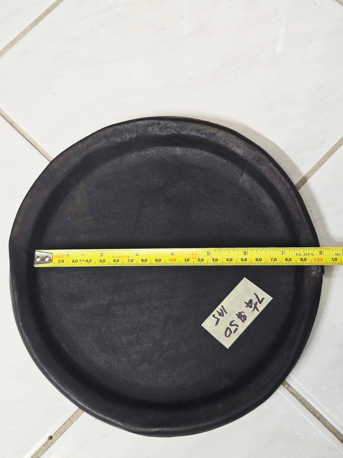 7.25" Concert Quality Black Dholak Treble Skin