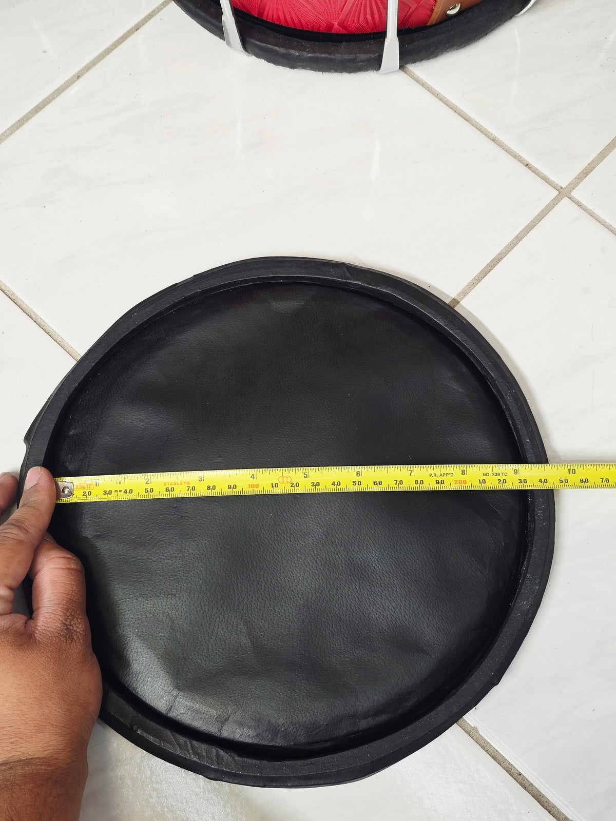 9" Concert Quality Black Dholak Bass Skin (2)
