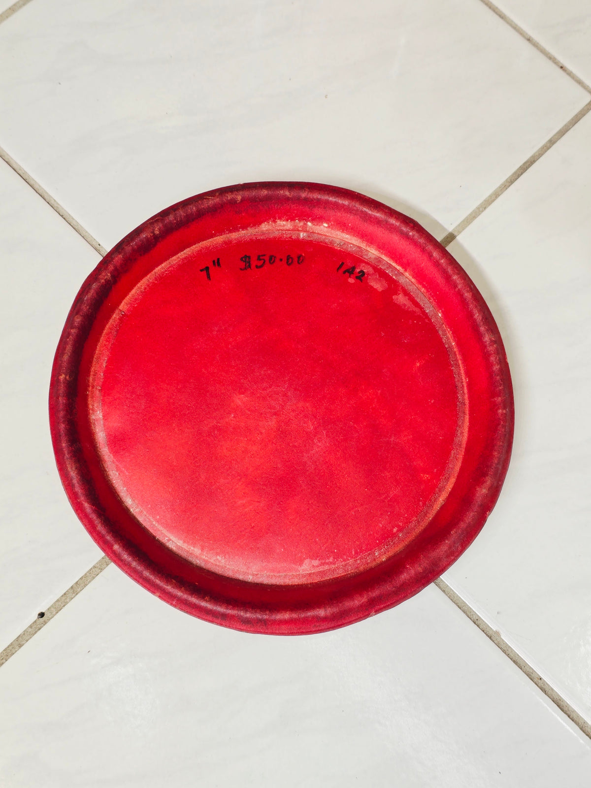 7" Concert Quality Red-Orange Dholak Treble Skin