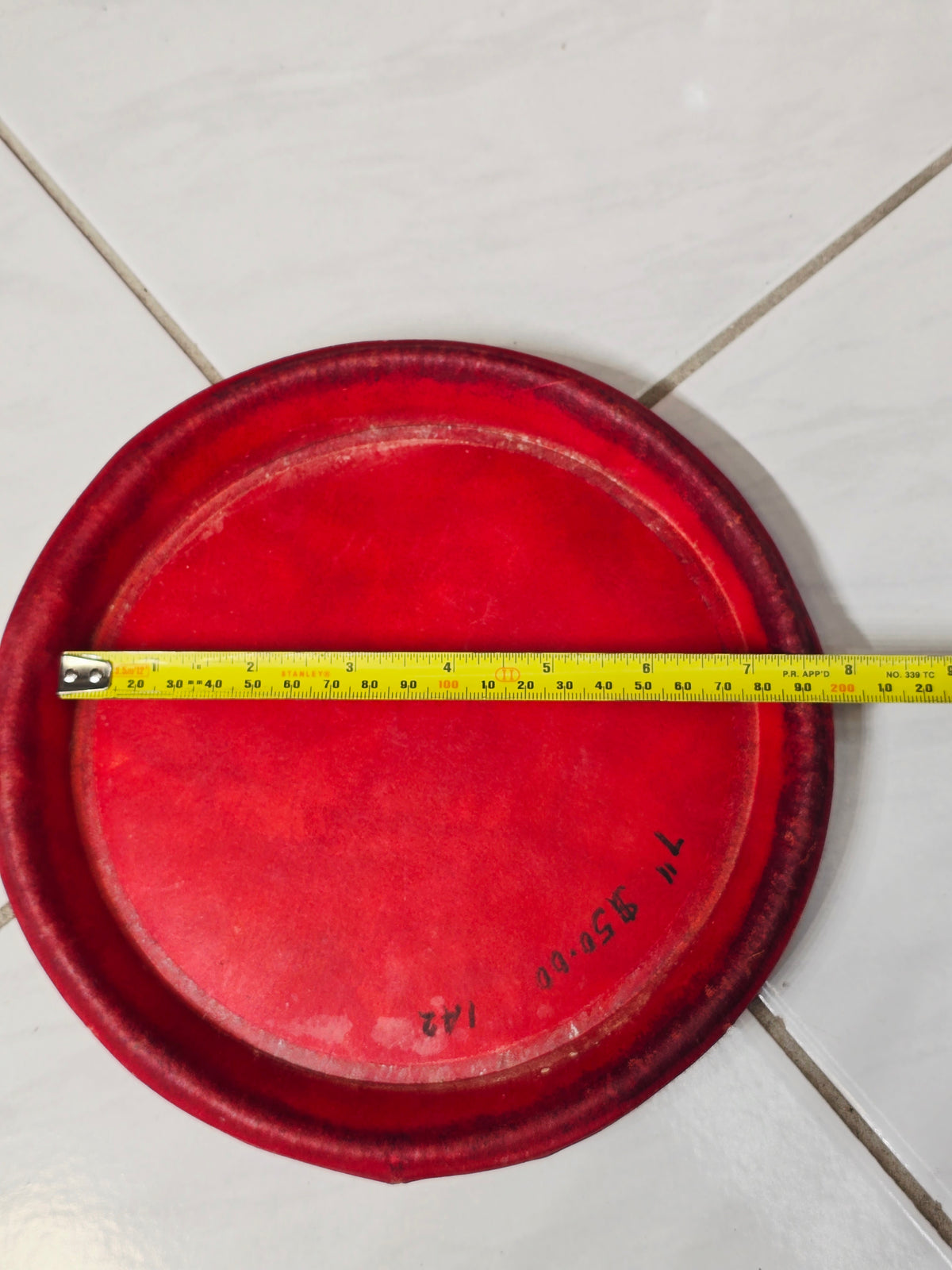 7" Concert Quality Red-Orange Dholak Treble Skin