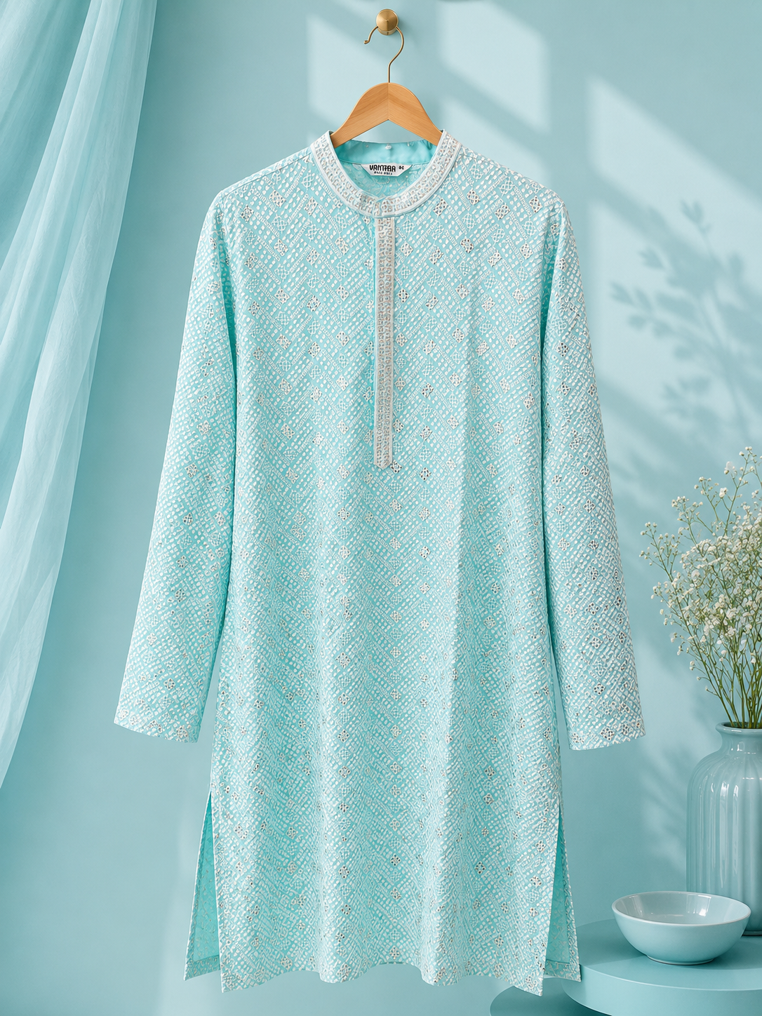 Teal Men's Kurta Top *Contact For Price*