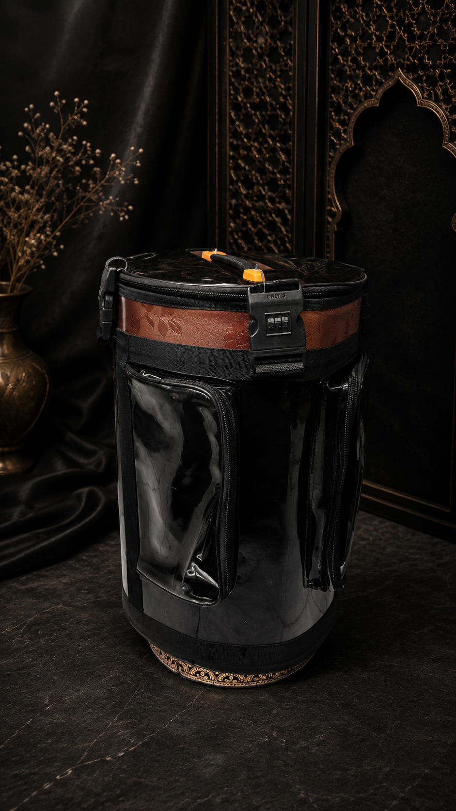 Guardian Pro Premium Padded Soft Dholak Carry Case with Plush Interior & Accessory Pockets *Very Minor Cosmetic Blemishes (Up to 19.75" Dholak)