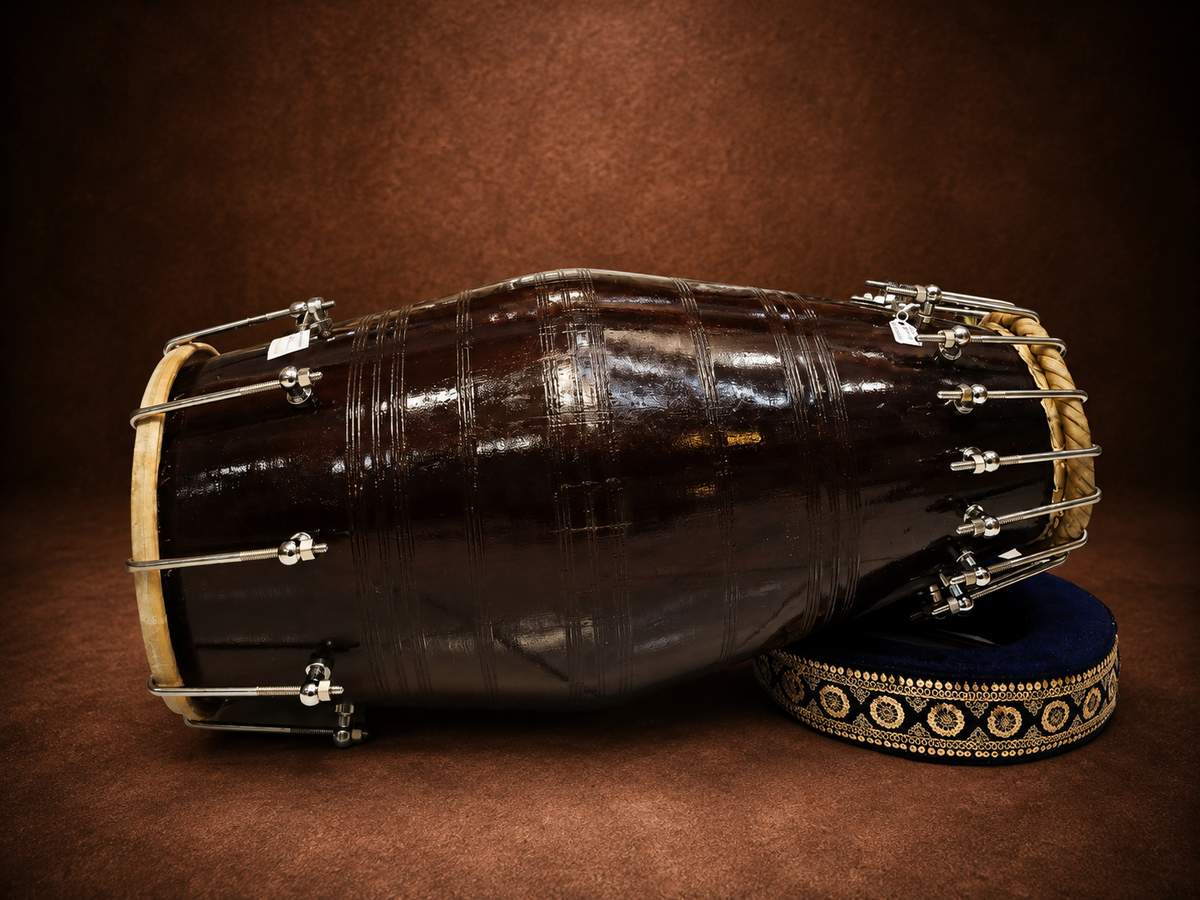 Raagveer Legacy | 24" 18.4 lb Red Sheesham Mohd. Sharif Pakhaawaj / Naal Hybrid One of a Kind *Minor Cosmetic Defects