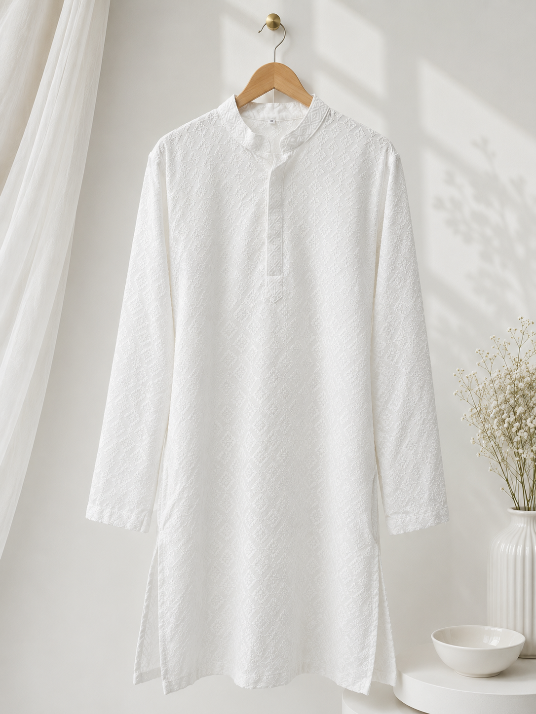 White Men's Kurta Top *Contact For Price*