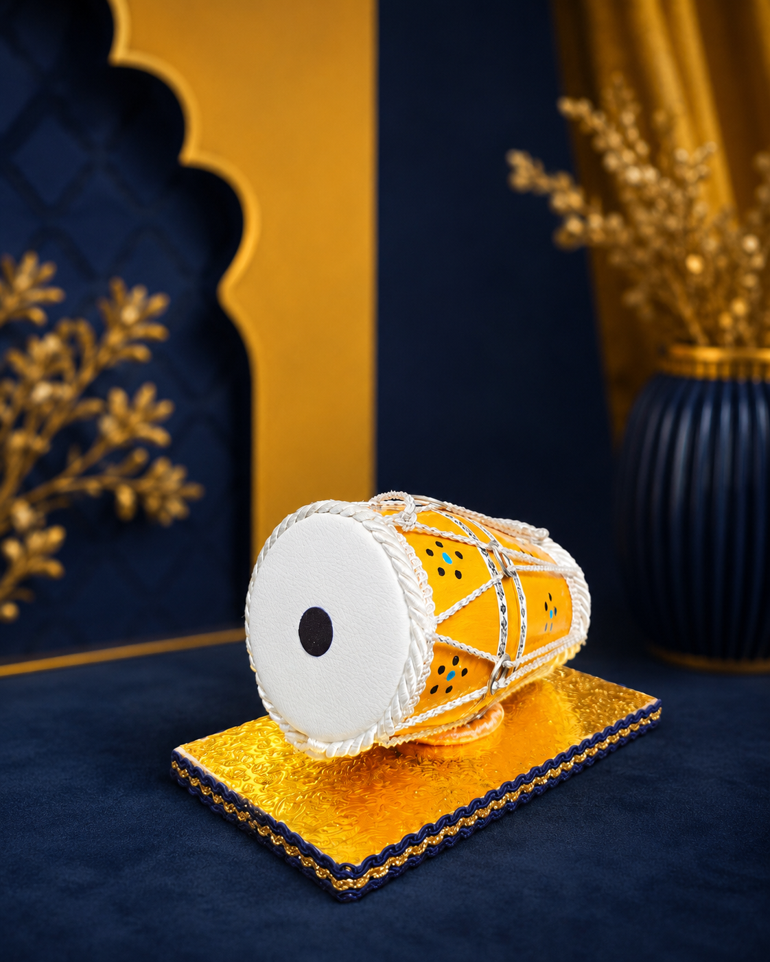 Peetambara | Handcrafted Miniature Decorative Dholak