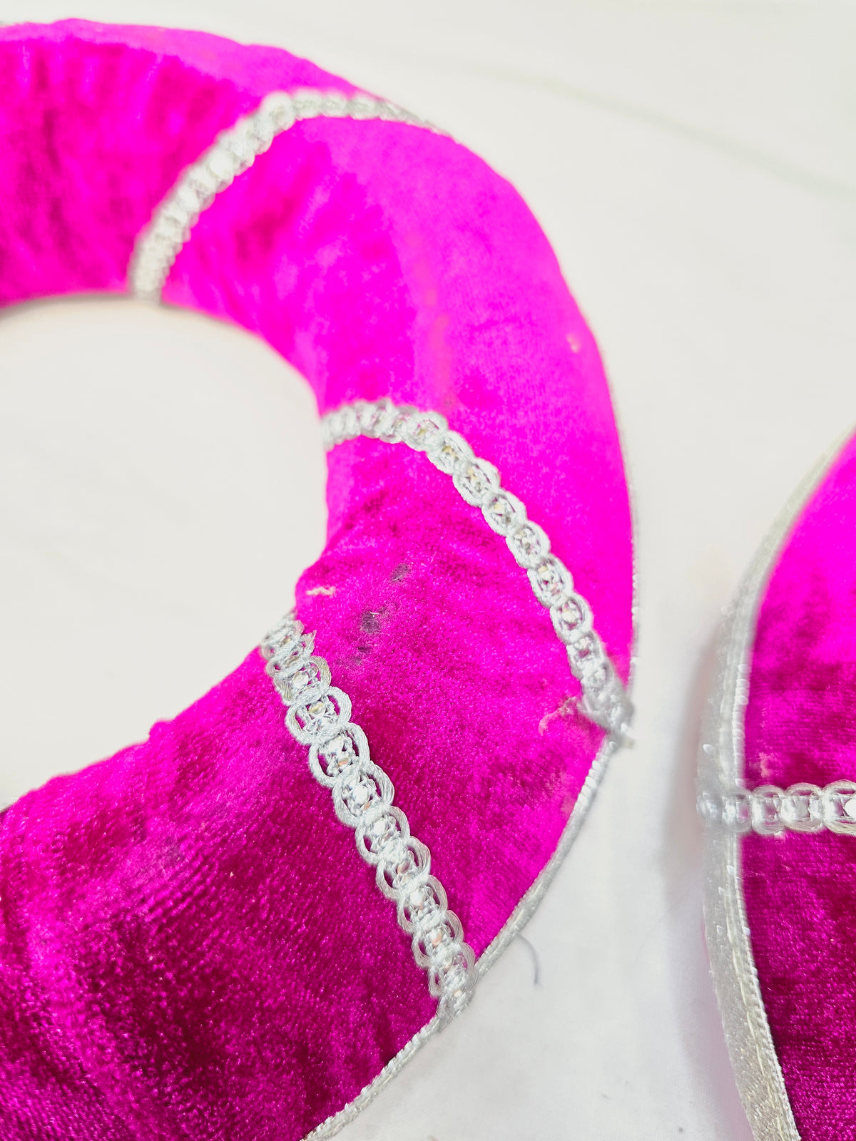 Starlit Magenta Tabla Rings – Magenta with Silver Design (Minor Cosmetic Defects) - Sangeet Store