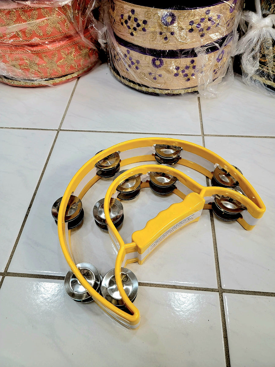 Full Sized Half Moon Tambourines Sangeet Store