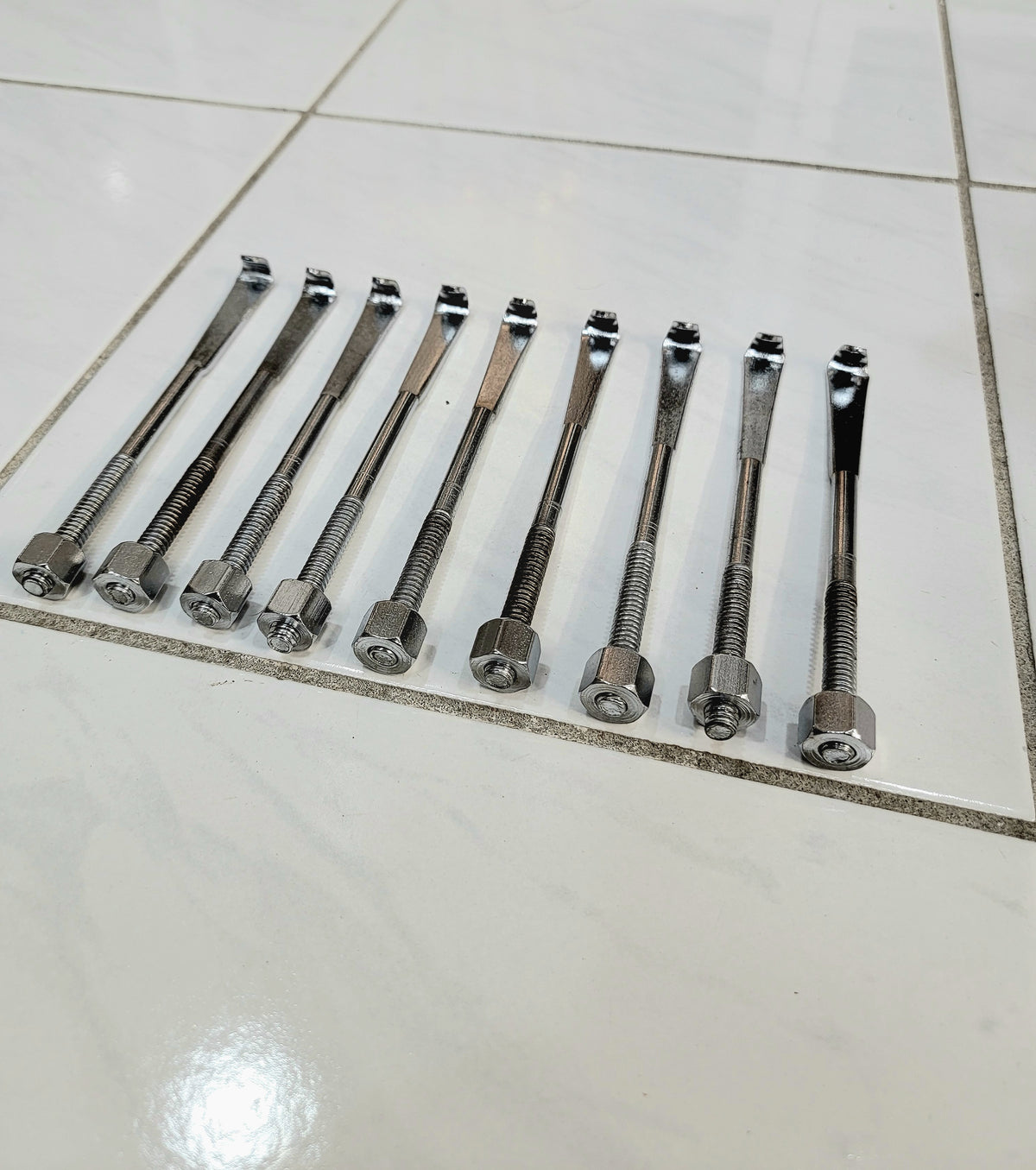 Chrome Dholak Bolts (9-Piece Set) - Sangeet Store