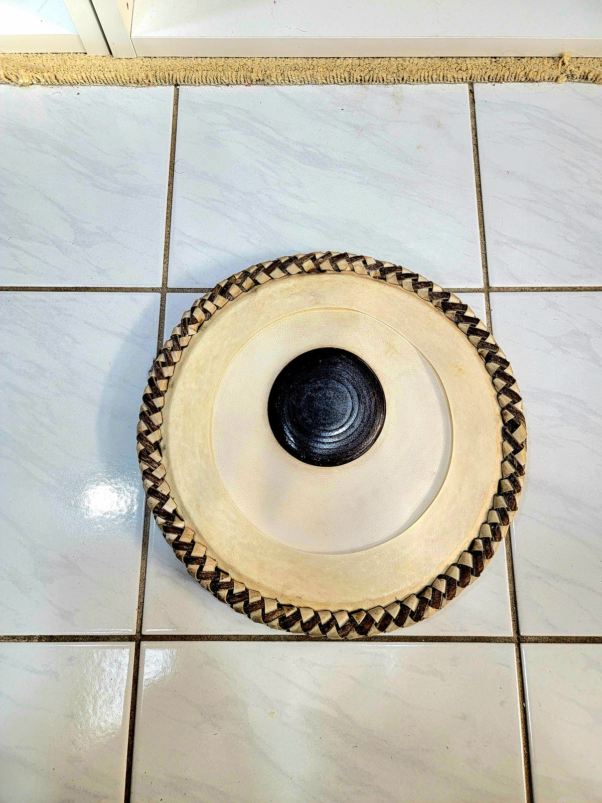 Tabla Skin Deluxe - Dayan Fell, 13,3 Cm, Schwarz, Handgefertigte Profi-Qualität Aus Jaipur