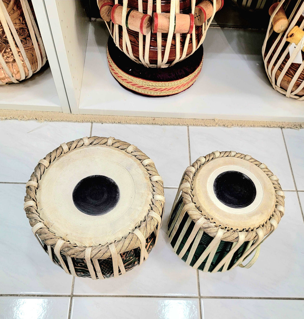 Antique Green Toddler Tabla Set - Sangeet Store