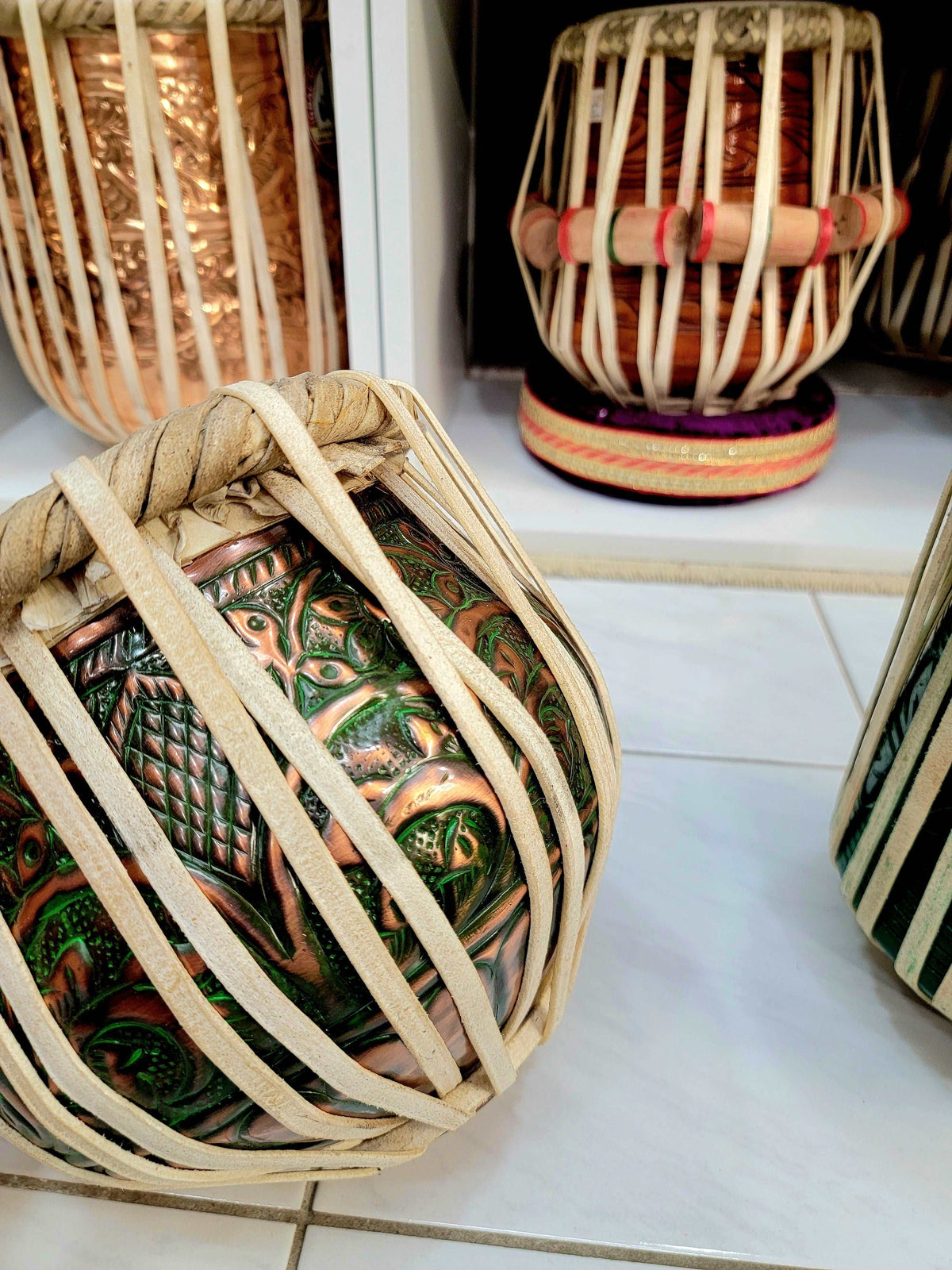 Antique Green Toddler Tabla Set - Sangeet Store