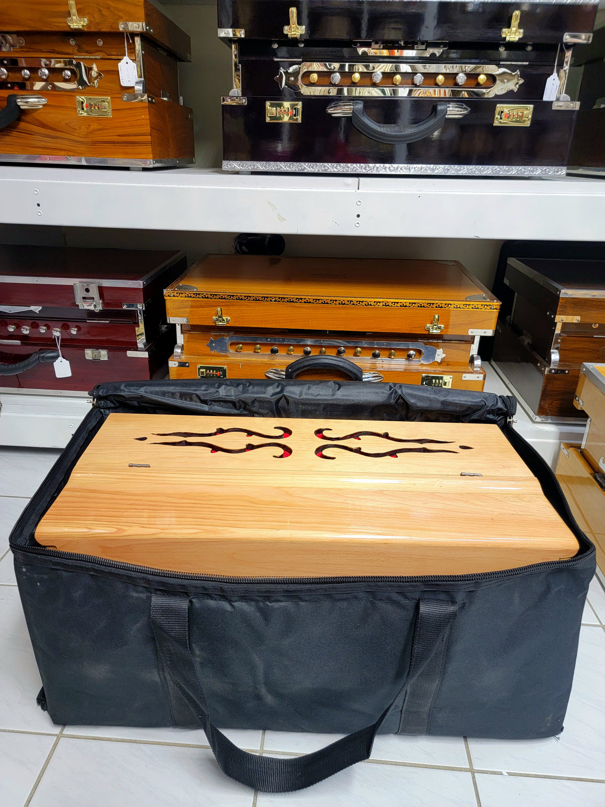 Harmonium + Majheera + Dholak + Dhandtaal (Custom Package for Tristan) - Sangeet Store