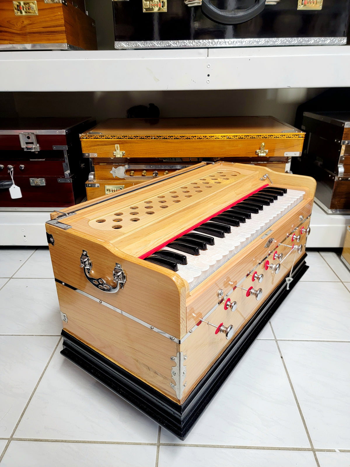 Harmonium + Majheera + Dholak + Dhandtaal (Custom Package for Tristan) - Sangeet Store