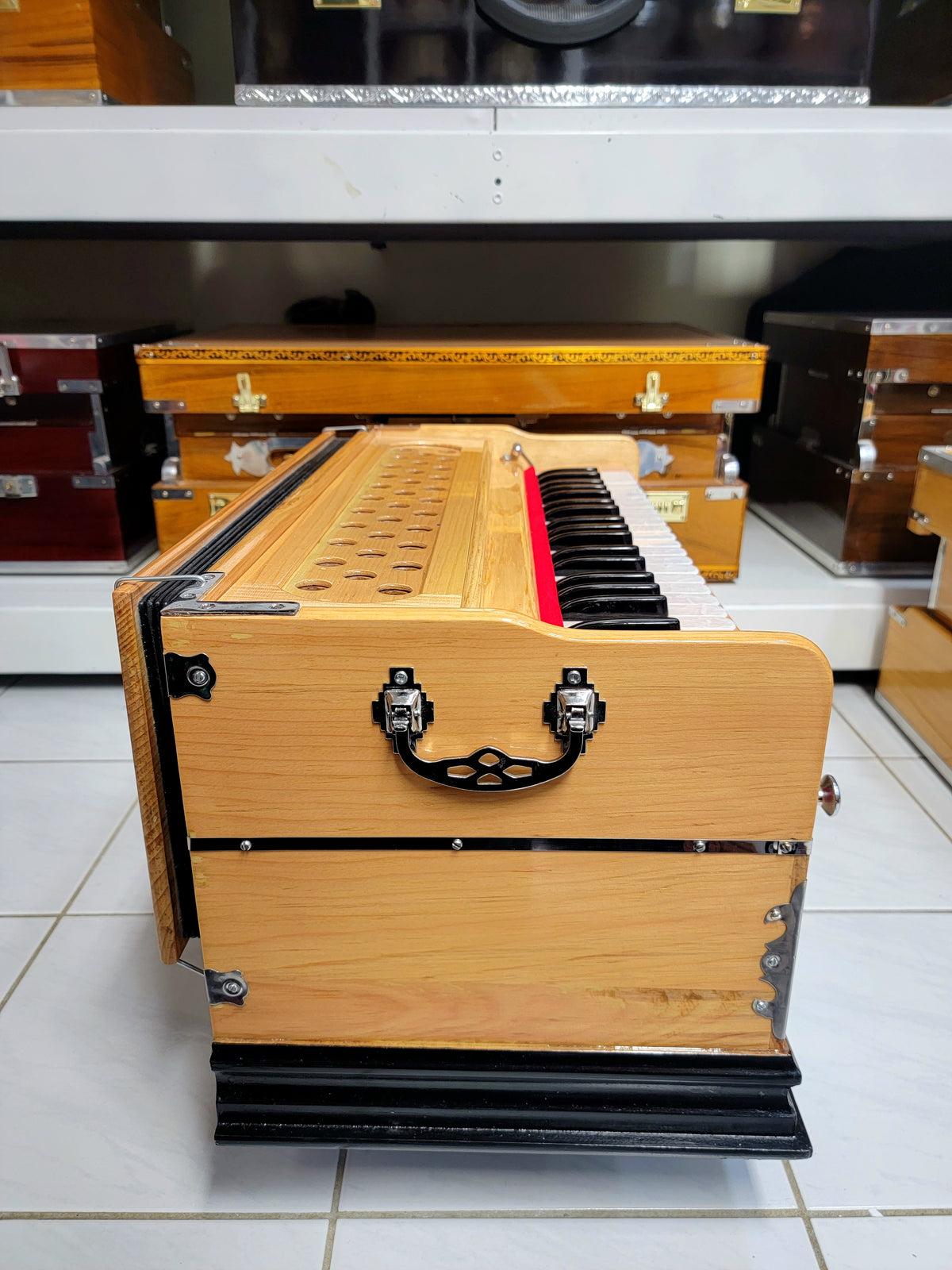 Harmonium + Majheera + Dholak + Dhandtaal (Custom Package for Tristan) - Sangeet Store