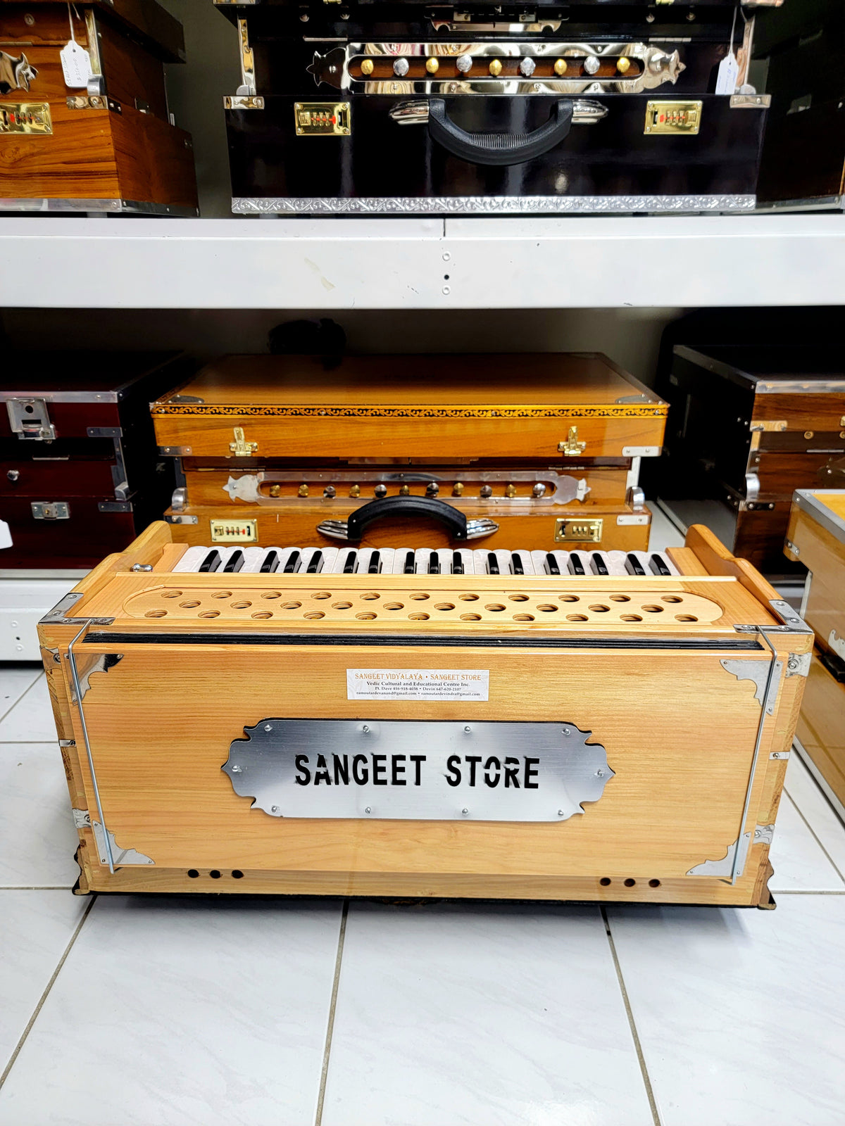 Harmonium + Majheera + Dholak + Dhandtaal (Custom Package for Tristan) - Sangeet Store