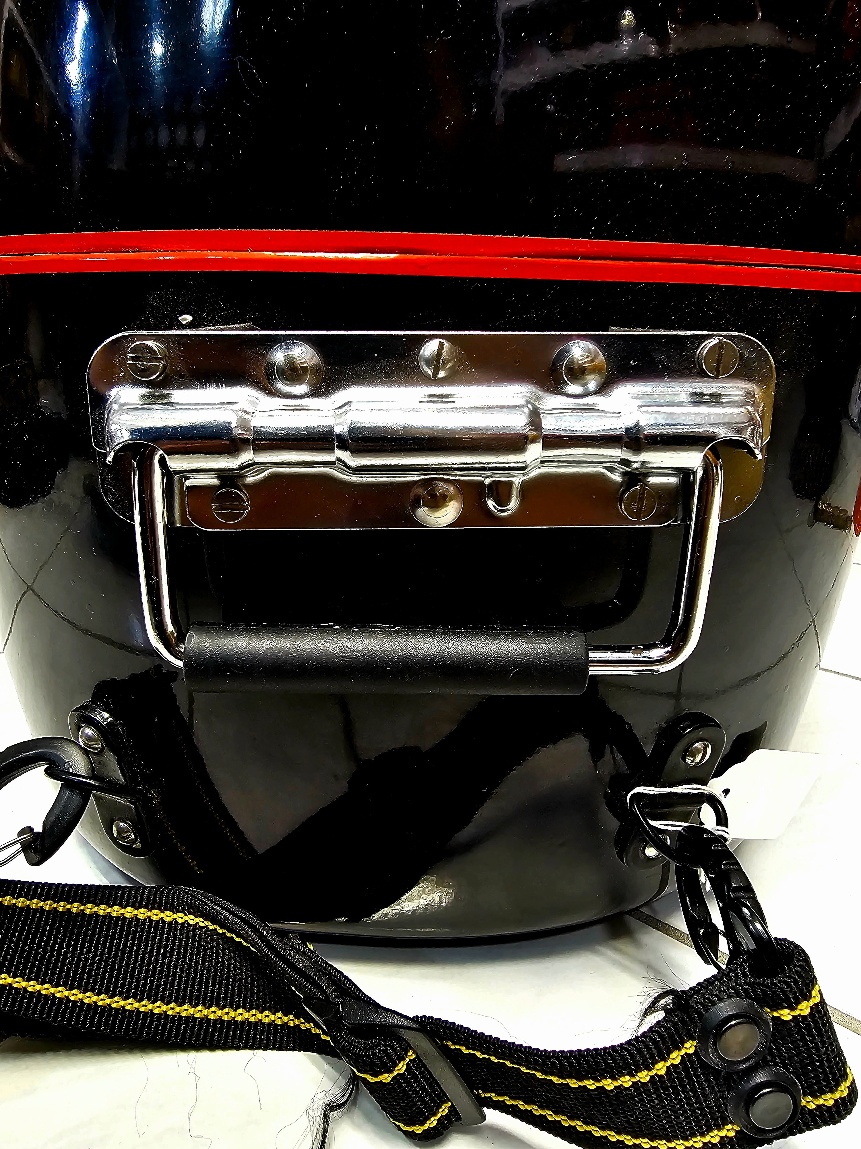 Rhythmic Roamer Tabla Traveler - A Black Hard Travel Case with Handle, Wheels, and Rich Red Felt Interior!
