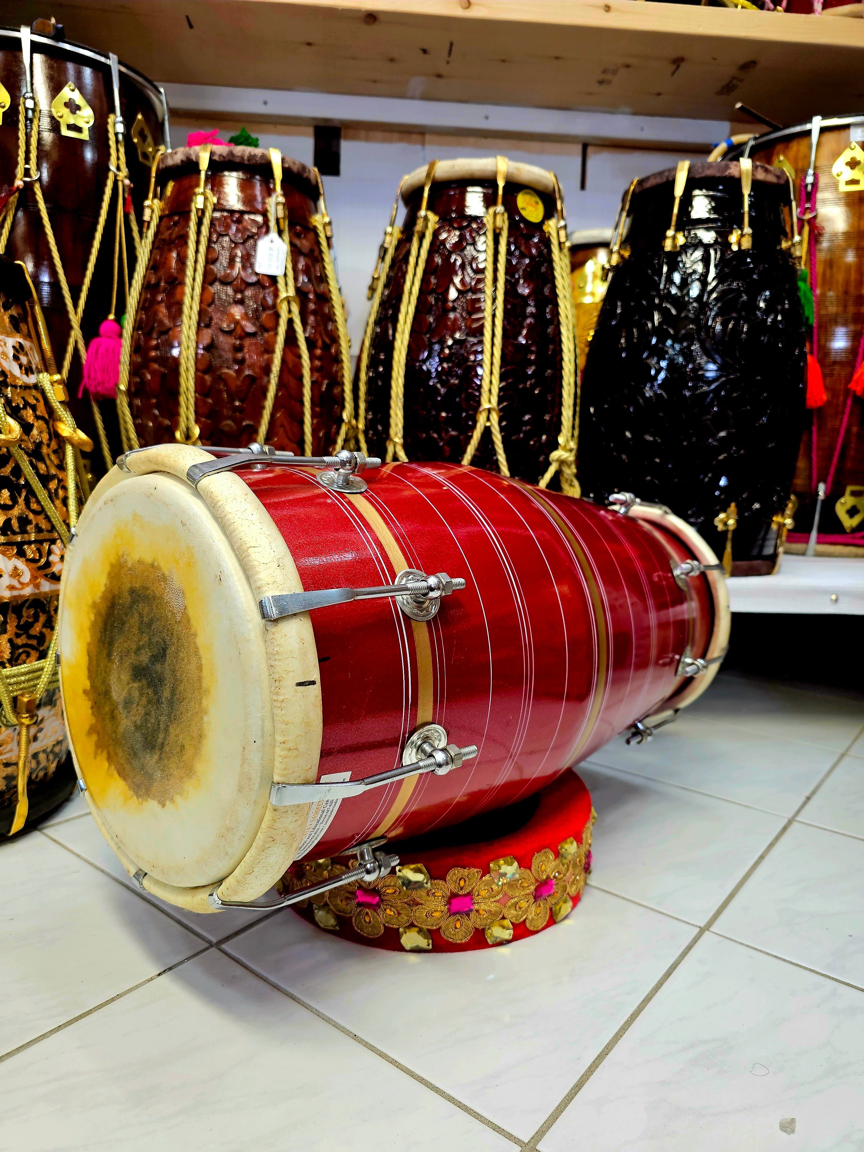 Dynamic Beats: 22" Revived Professional Dholak *External cosmetic defects