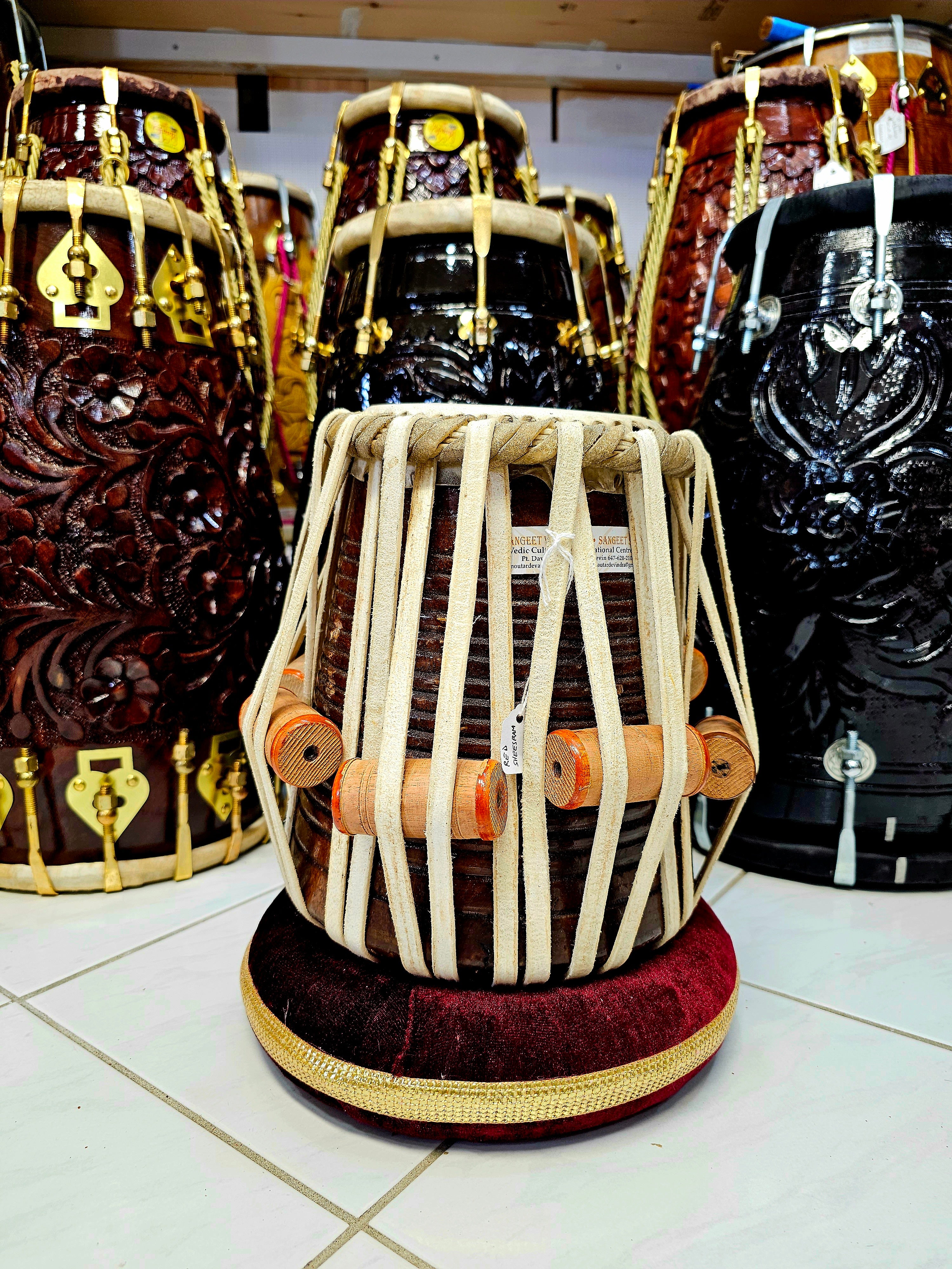 Maestro Tone E 5.5" Professional Red Sheesham Dayan Tabla Drum - Precision-Crafted Musical Excellence