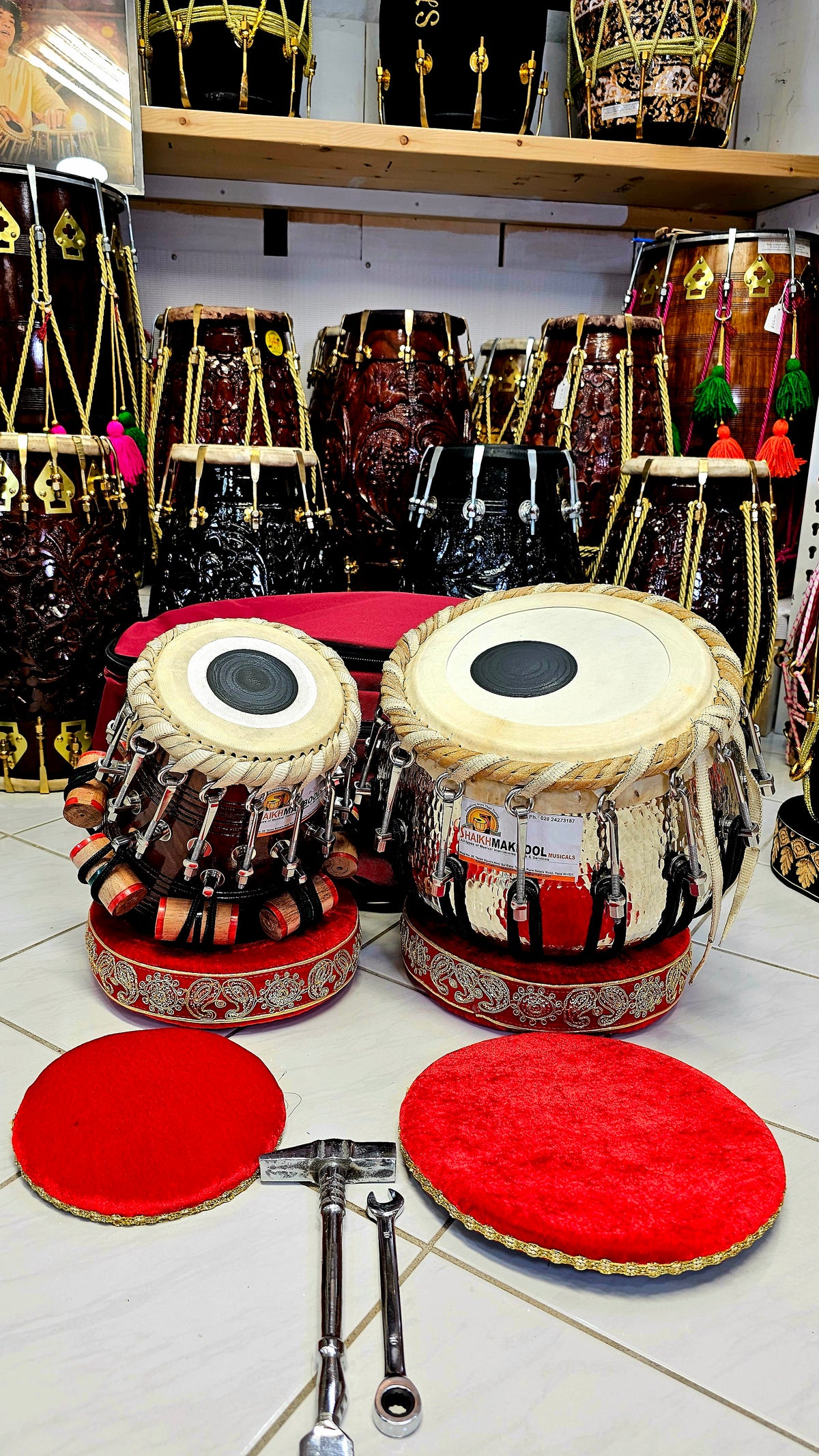 Crimson Rhapsody Bolted D Tabla Set