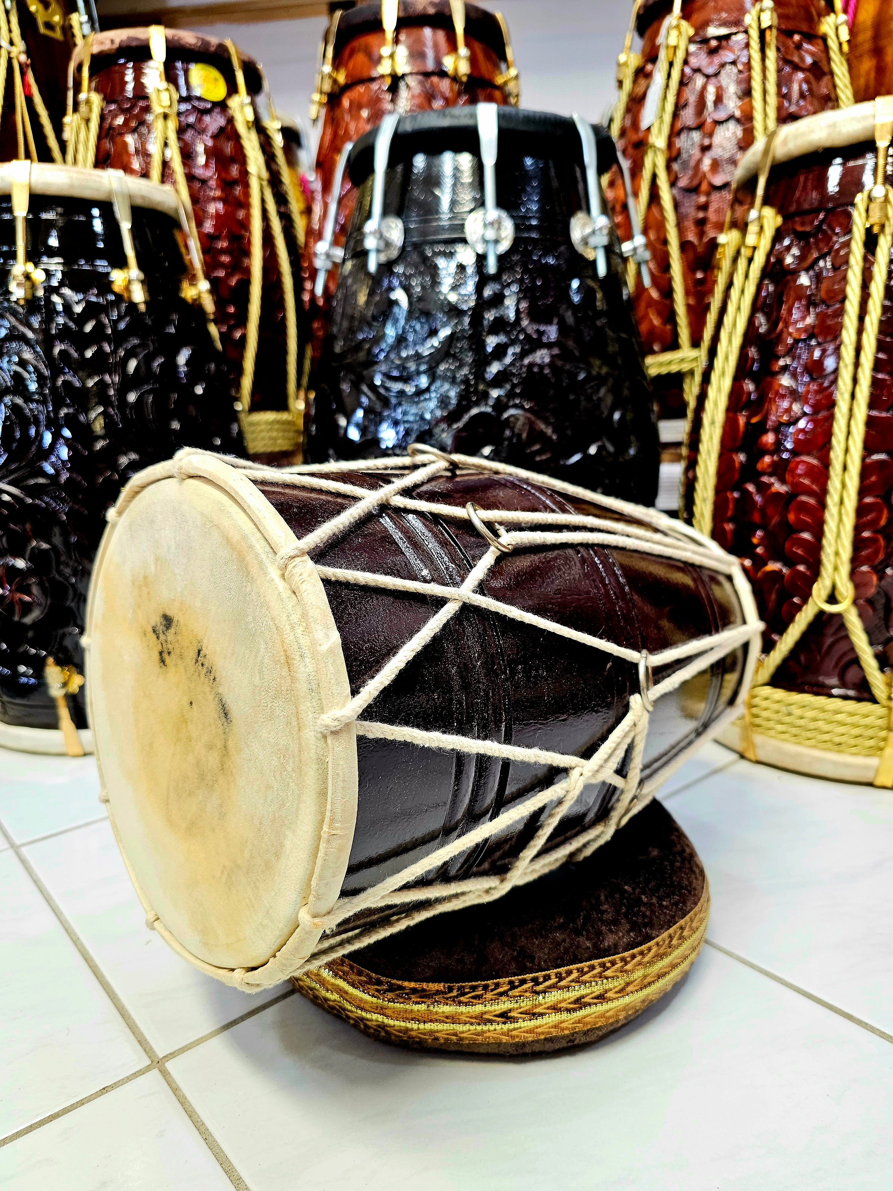 Premium Traditional Finished Playable Toddler Dholak (1-3 Year Olds)