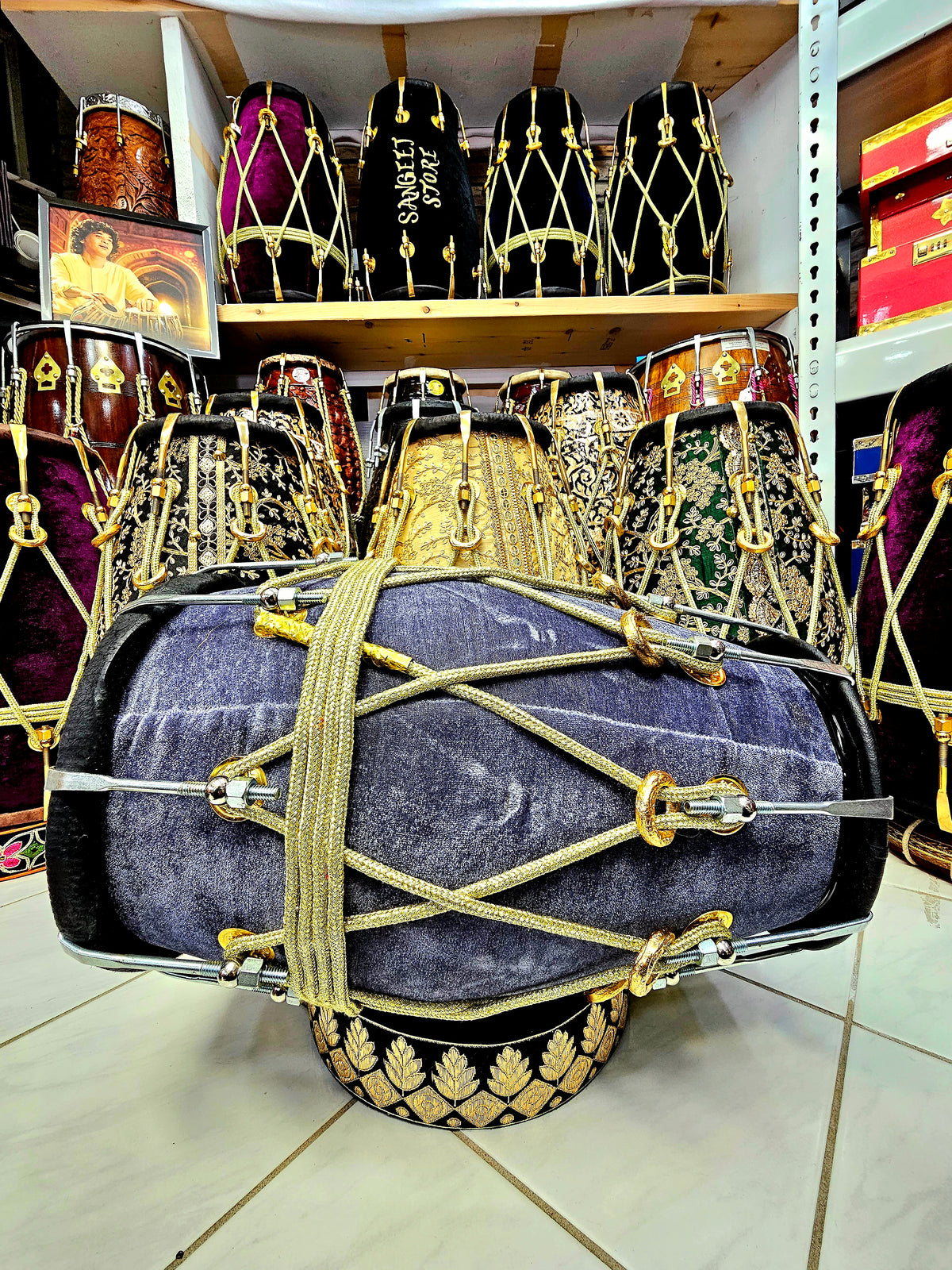 The Dark Knight's Resonance™ Batman-Inspired Dholak *Minor Cosmetic Blemishes *Dholki Toned