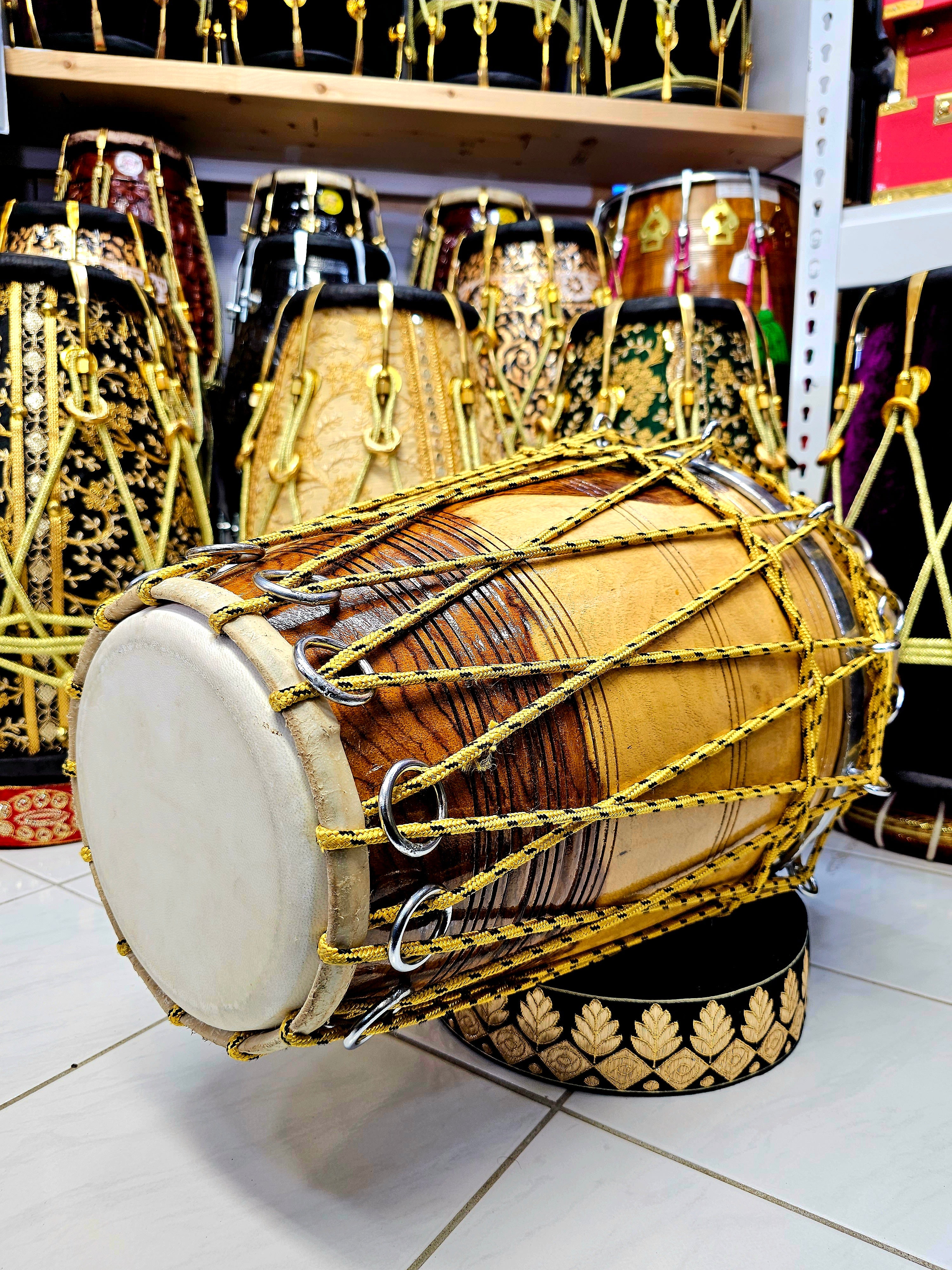 Rhythmic Majesty™ 2-Tone Sheesham West-Indian Dholak (BLACK FRIDAY SALE!)