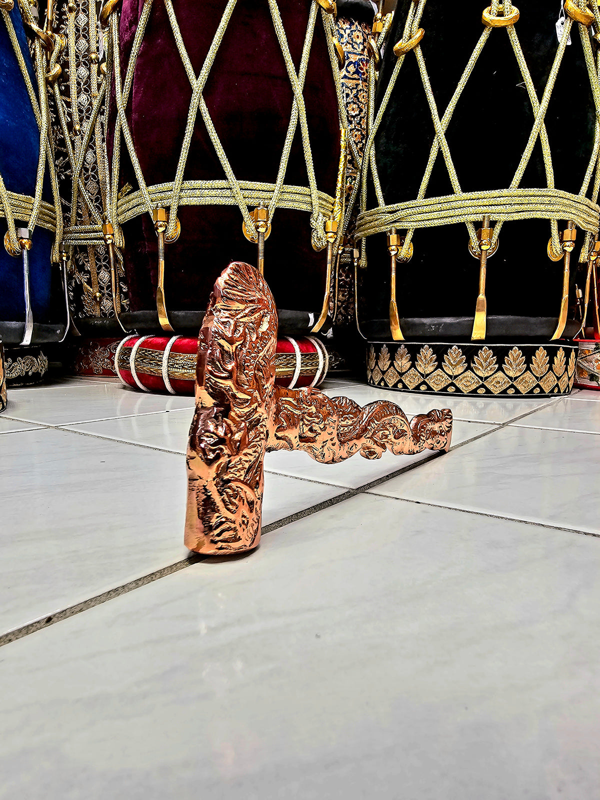 Bronze Mystique: Dragon Designed Tabla Hammer - Sangeet Store