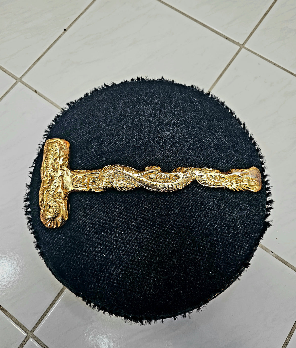 Golden Elegance: Dragon Designed Tabla Hammer - Sangeet Store