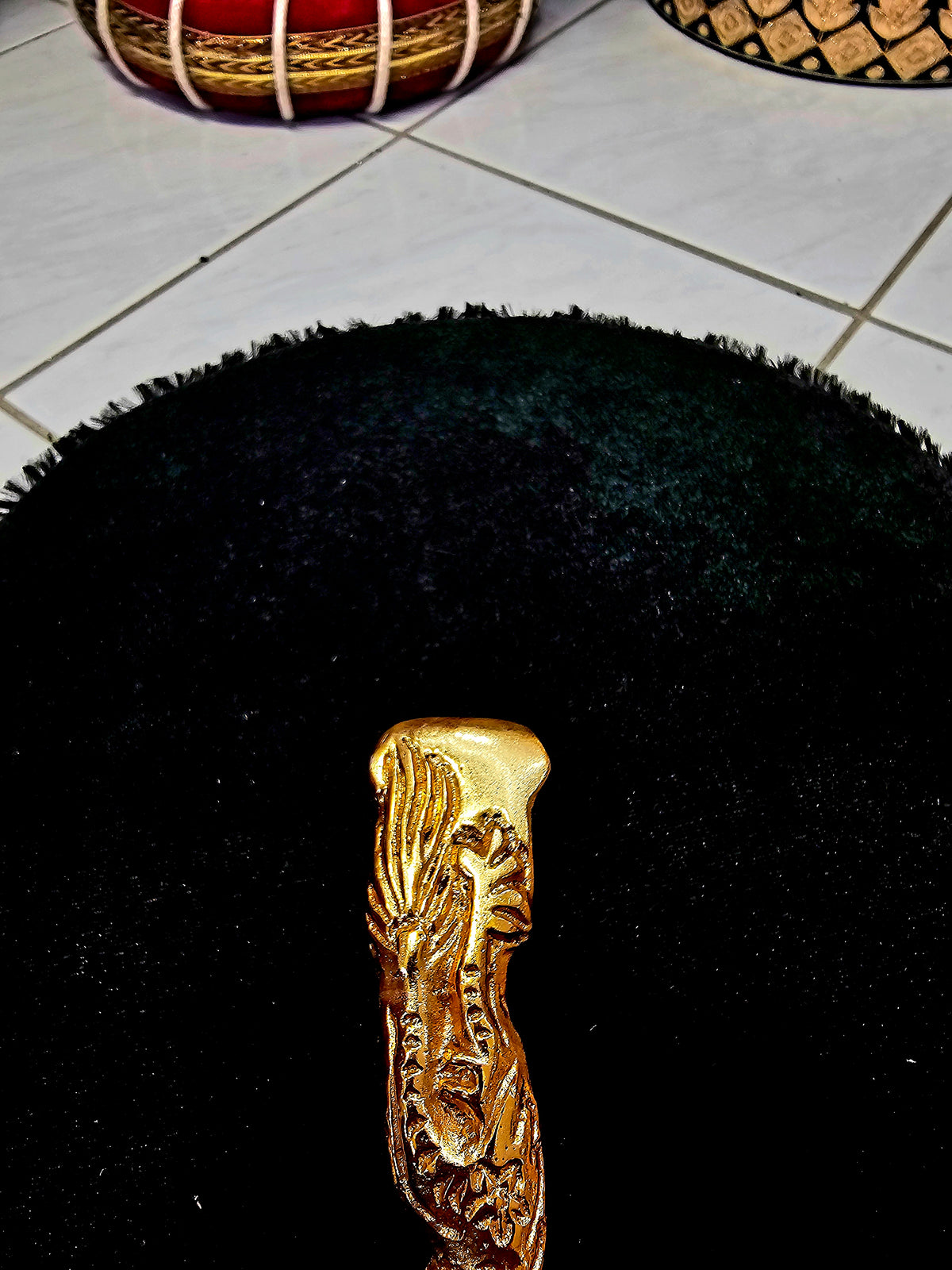 Golden Elegance: Dragon Designed Tabla Hammer - Sangeet Store