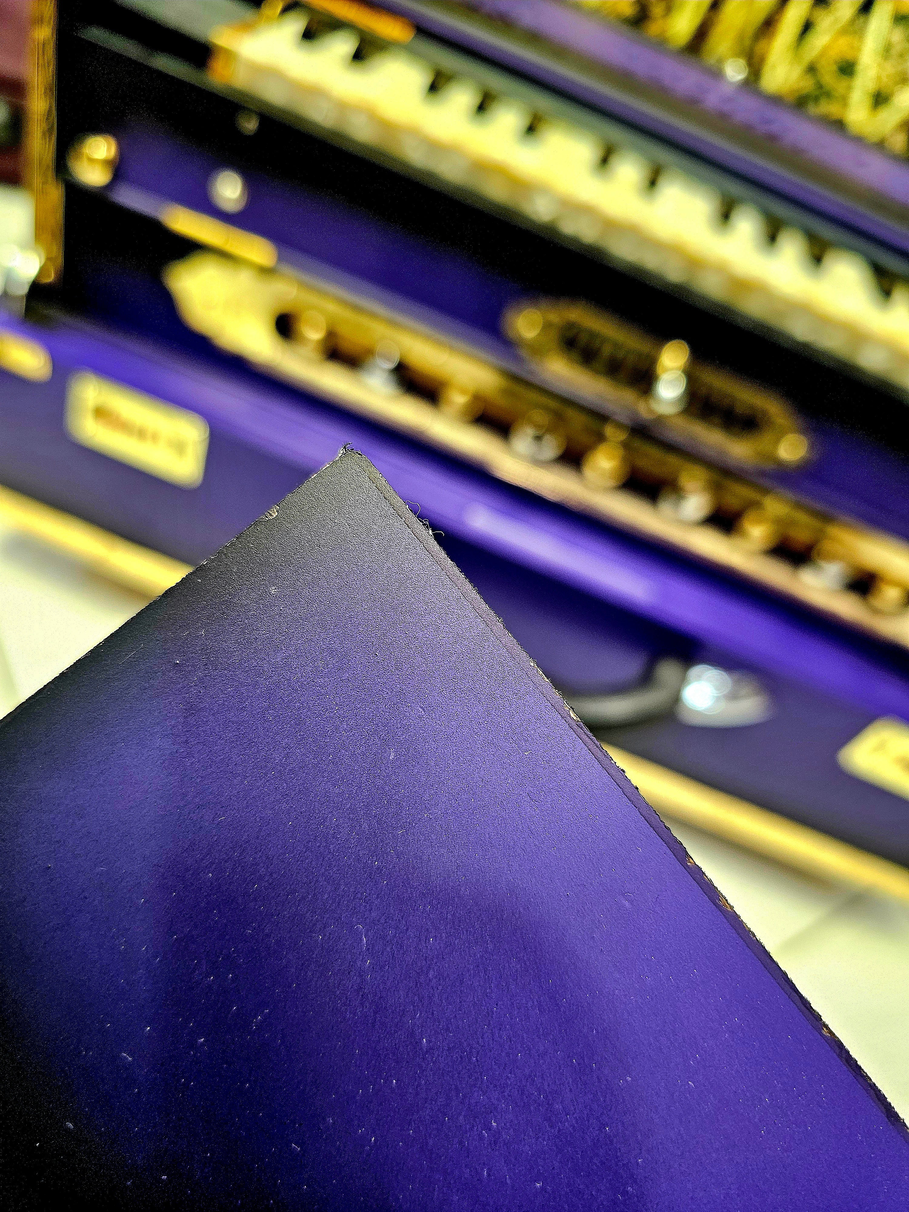 Soulful Elegance: Pt. Nandalall's Custom Matte Purple & Black Blended 9 Scale-Changer 3 Reed BMF Sangeet Store Harmonium