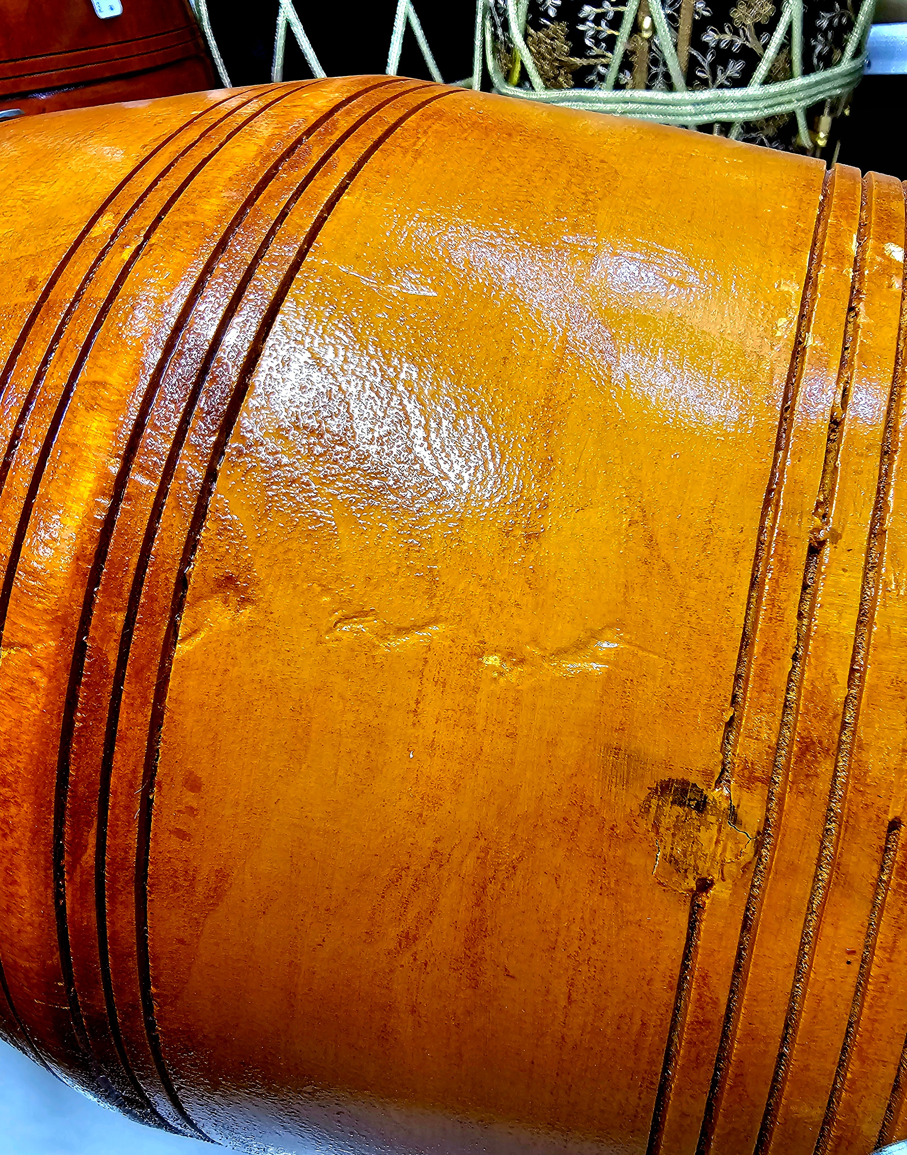Authentic Echoes: Traditional Mango Wood Student Quality Dholak with Minor Cosmetic Defects