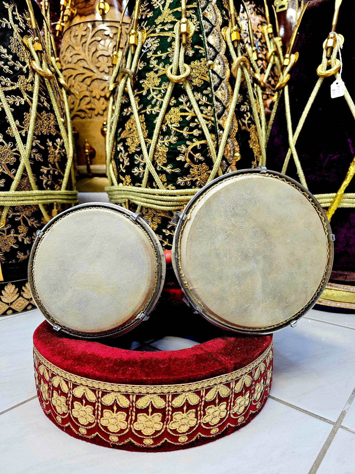 Bina Resonance: Wooden Bongos with Minor Artfully Repaired Cracks