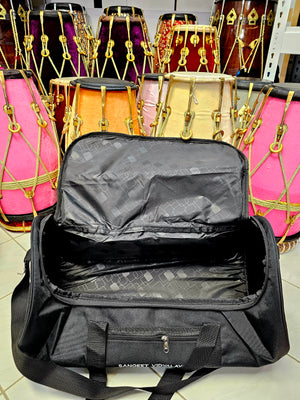 Melody Guard: Sangeet Vidyalaya Black Interior Padded Dholak Bag (Available in 24" & 23" Sizes)