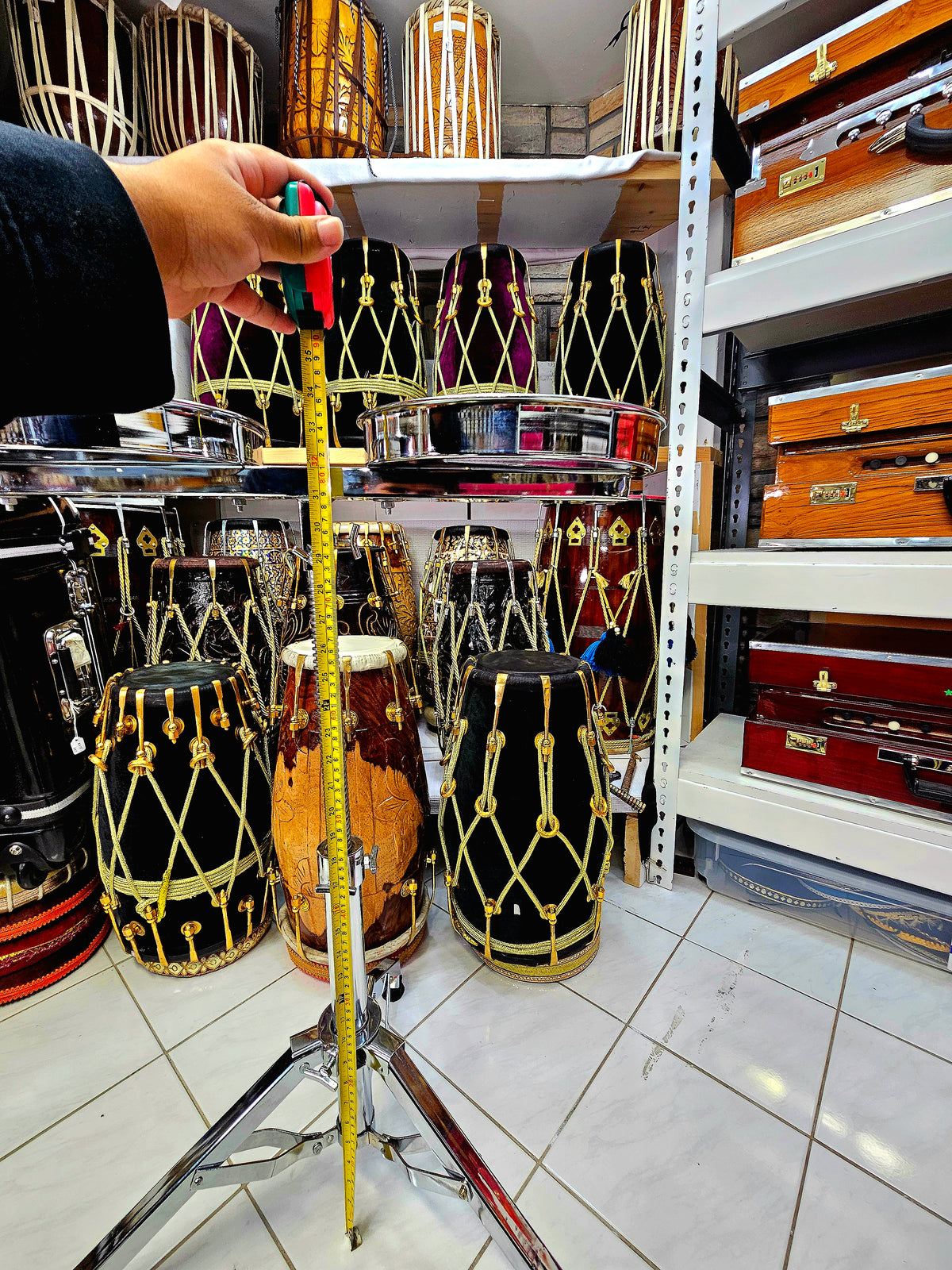 Celestial Harmony Silver Tabla Stand (Including Shipping for Shushan)