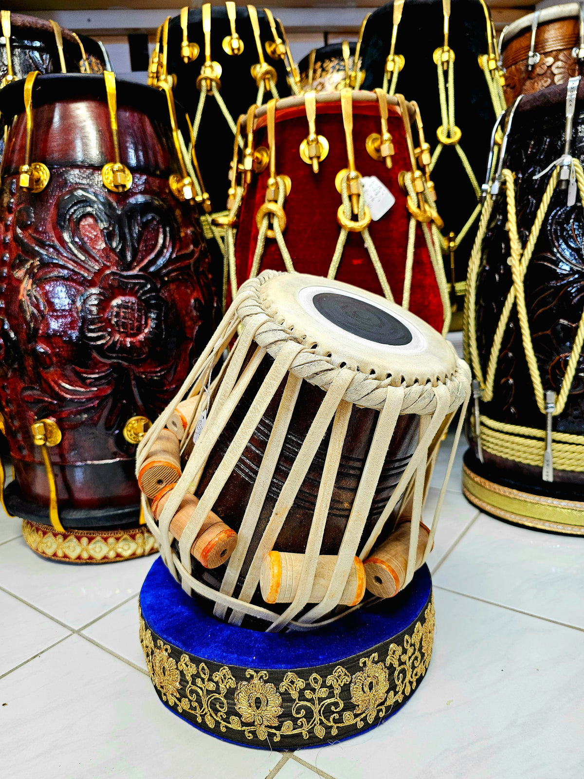 Crimson Harmonix: 5.75" D/D# Red Sheesham Tabla Dayan *Slight Ringing Sound
