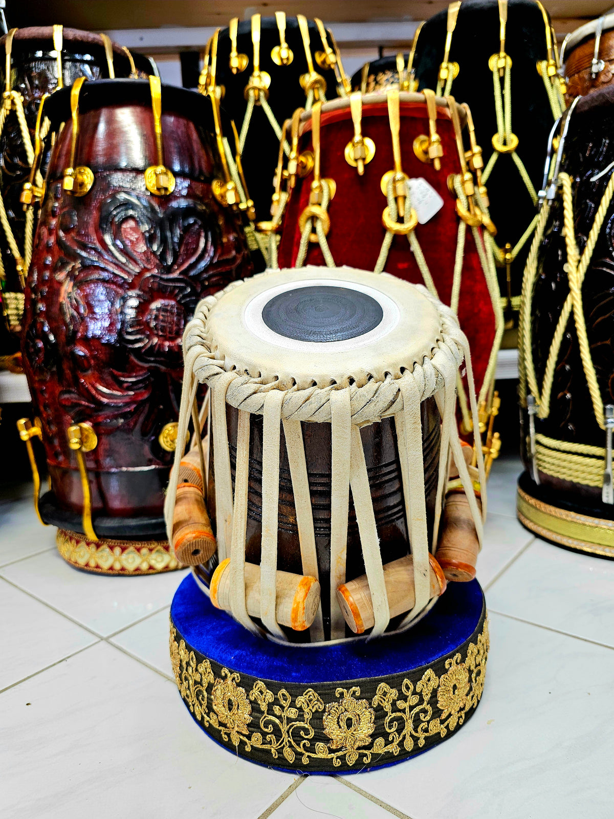 Crimson Harmonix: 5.75" D/D# Red Sheesham Tabla Dayan *Slight Ringing Sound