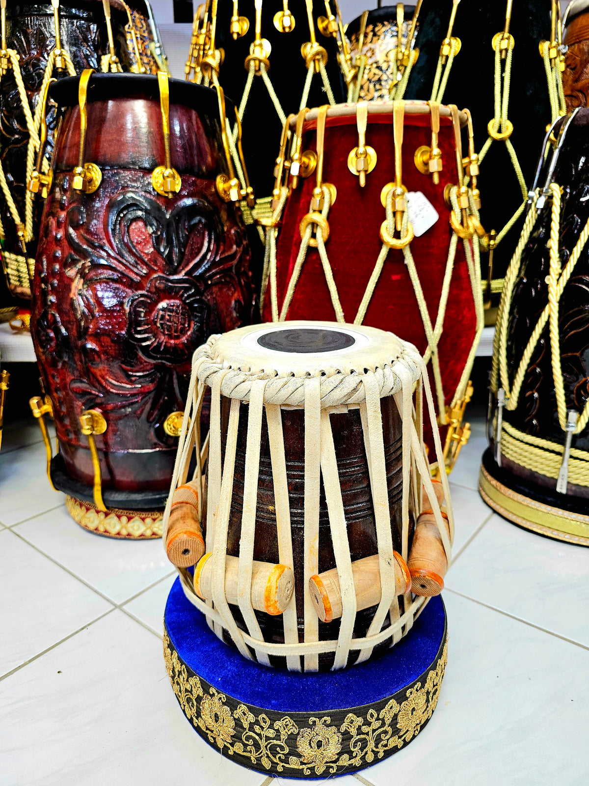 Crimson Harmonix: 5.75" D/D# Red Sheesham Tabla Dayan *Slight Ringing Sound