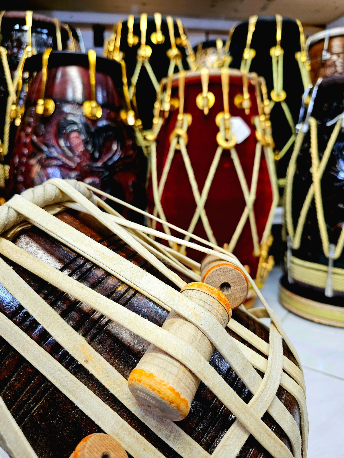 Crimson Harmonix: 5.75" D/D# Red Sheesham Tabla Dayan *Slight Ringing Sound