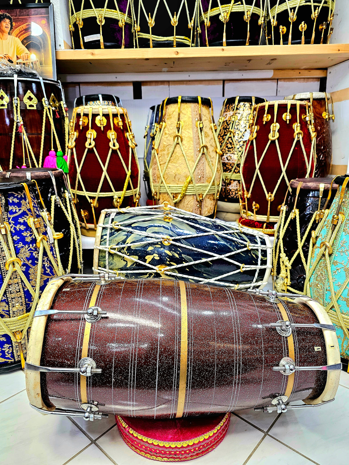 Bronze Gleam Bolted West Indian Dholak